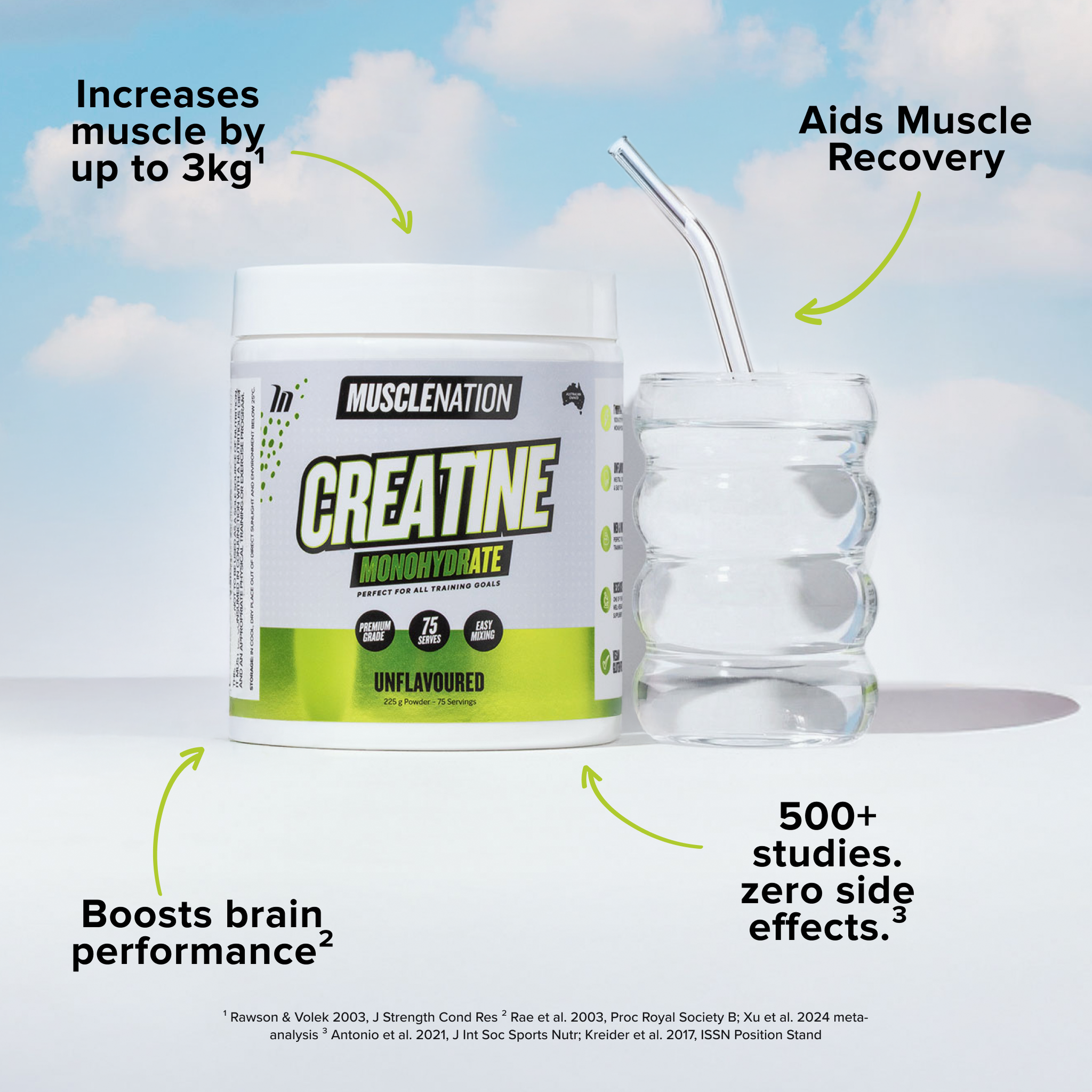 CREATINE MONOHYDRATE - Unflavoured - 75 serves