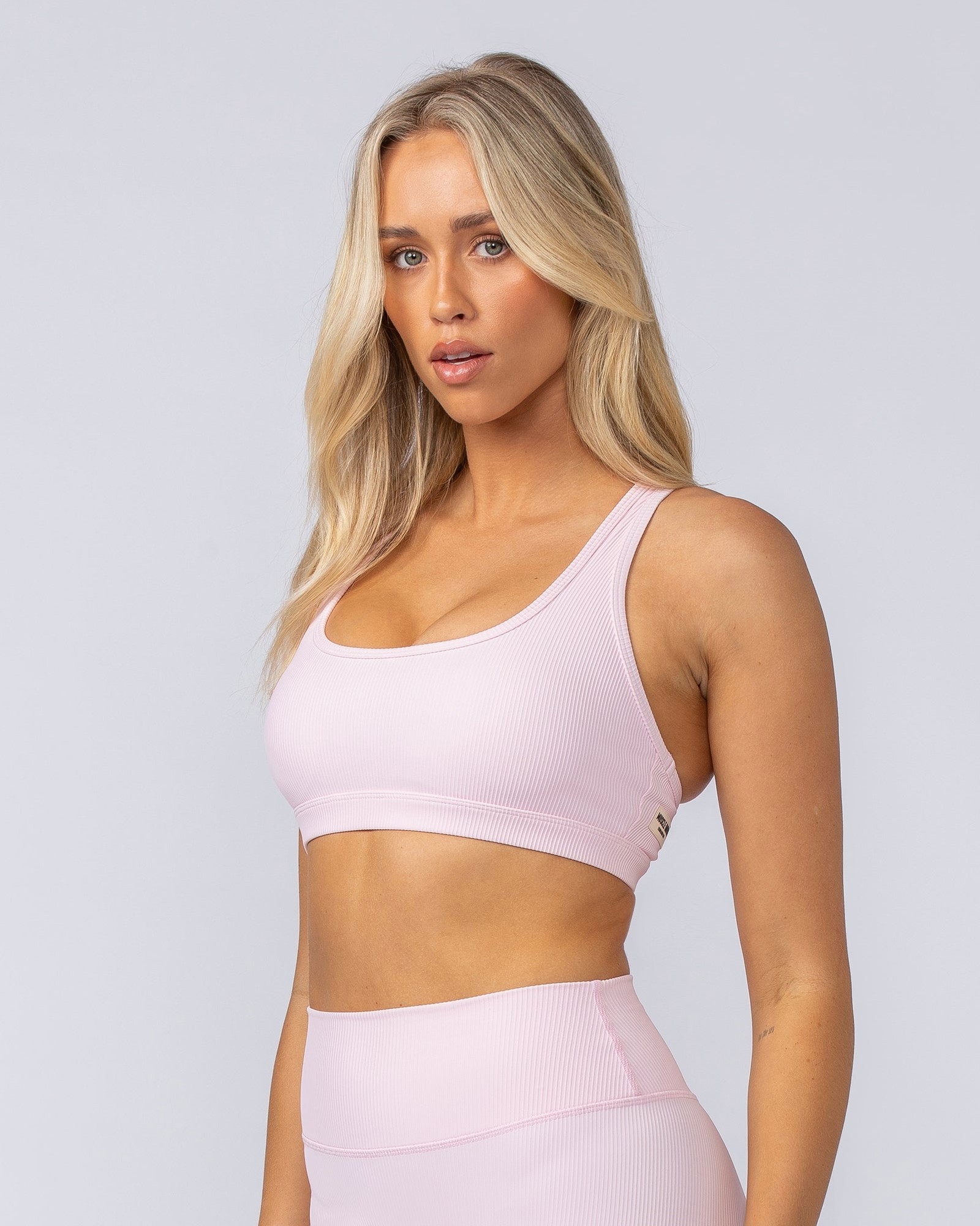 Drew Rib Bra - Baby Pink
