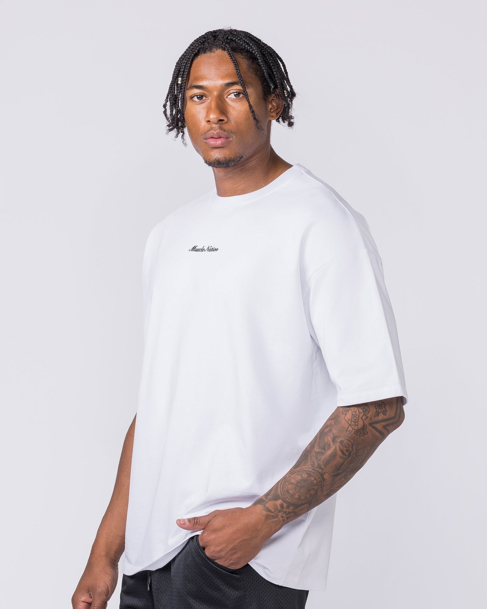 MN Loopback Oversized Tee - White