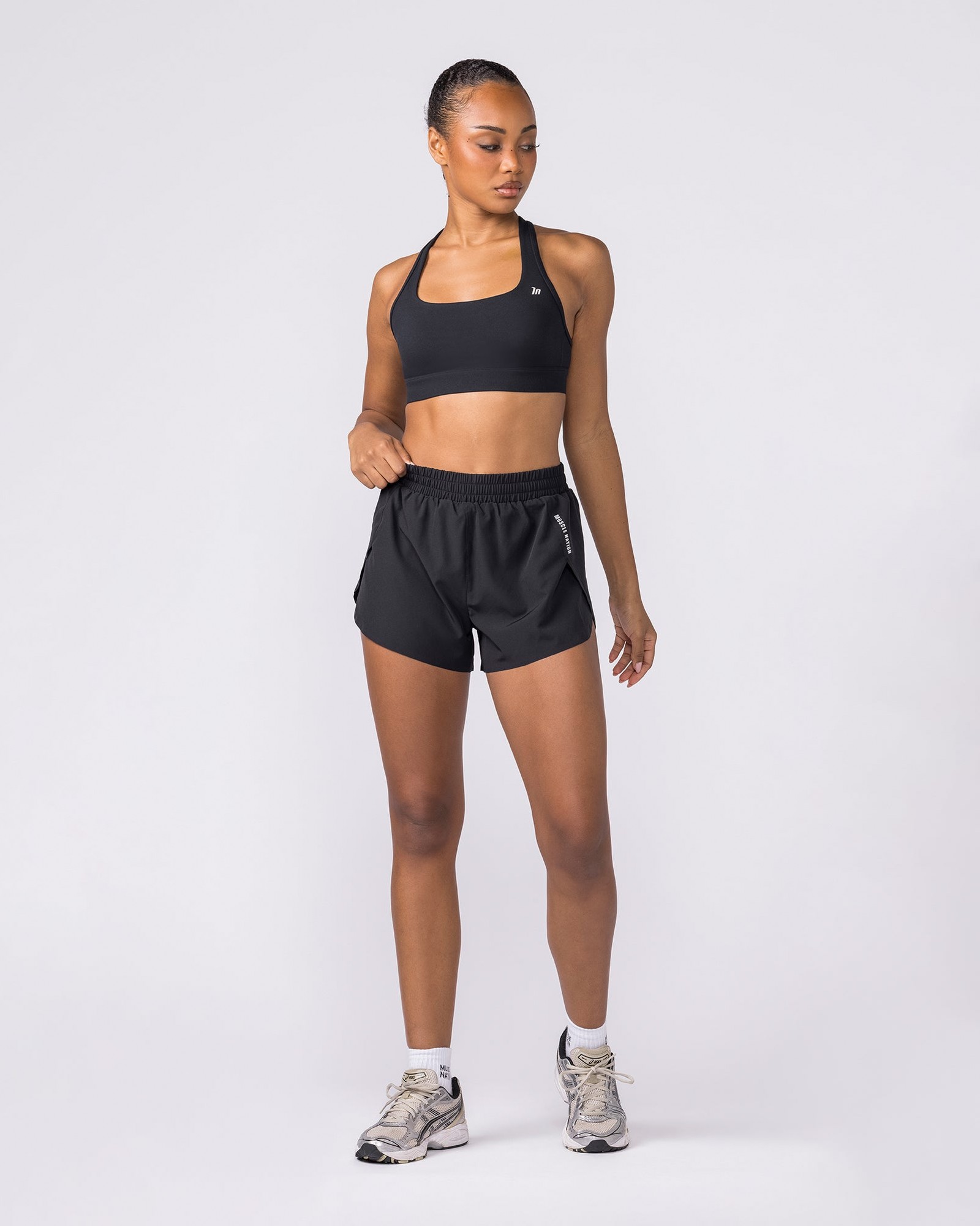 Pace 3" High-Waisted Run Shorts - Black
