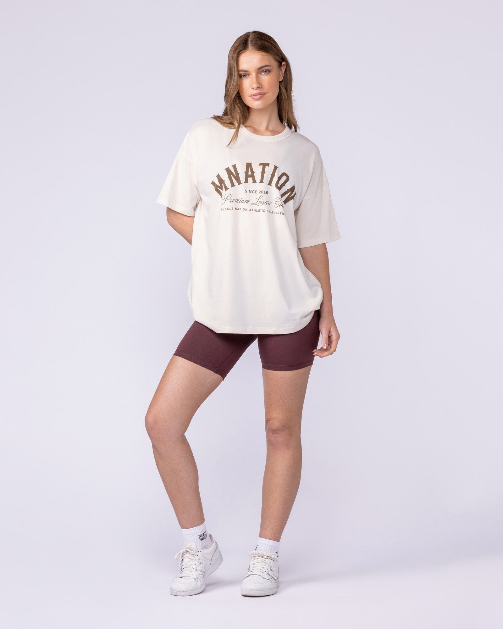MN Saloon Oversized Tee - Travertine