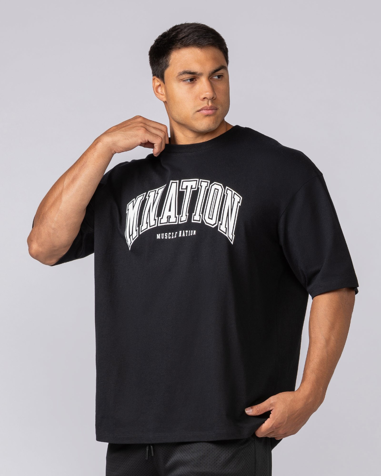Varsity Training Oversized Tee - Black