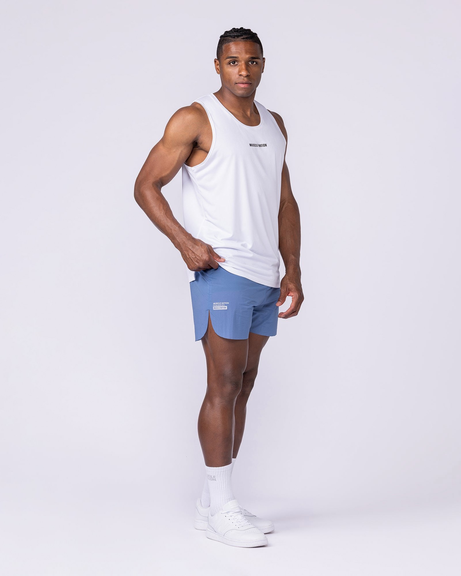 Compete 3" Run Shorts - Pacific
