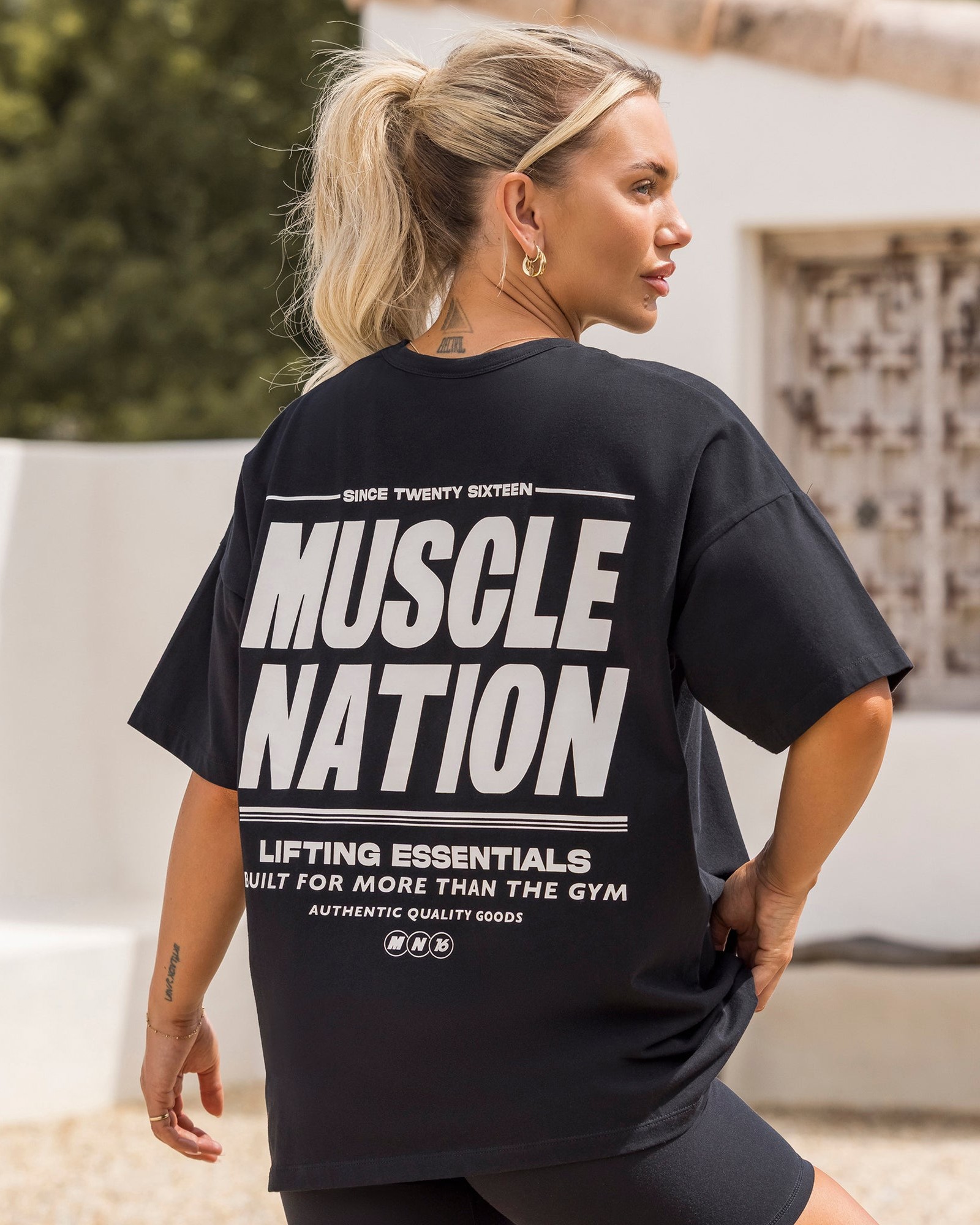 Kick-Start Oversized Tee - Black