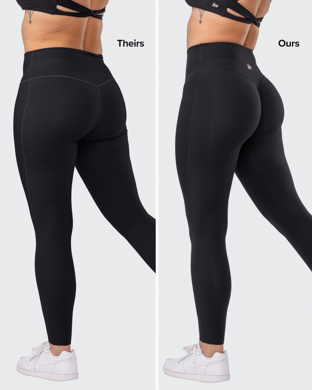 Aura Peachy Invisible Scrunch Ankle Leggings - Black