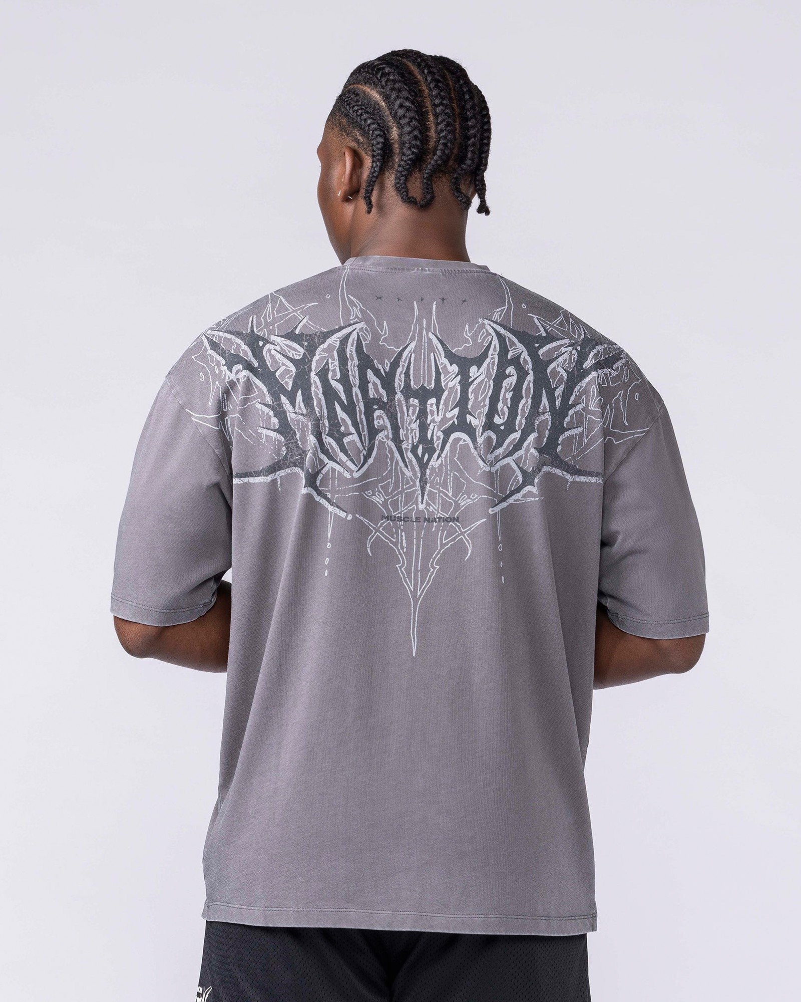 Gothic Oversized Tee - Washed Tornado