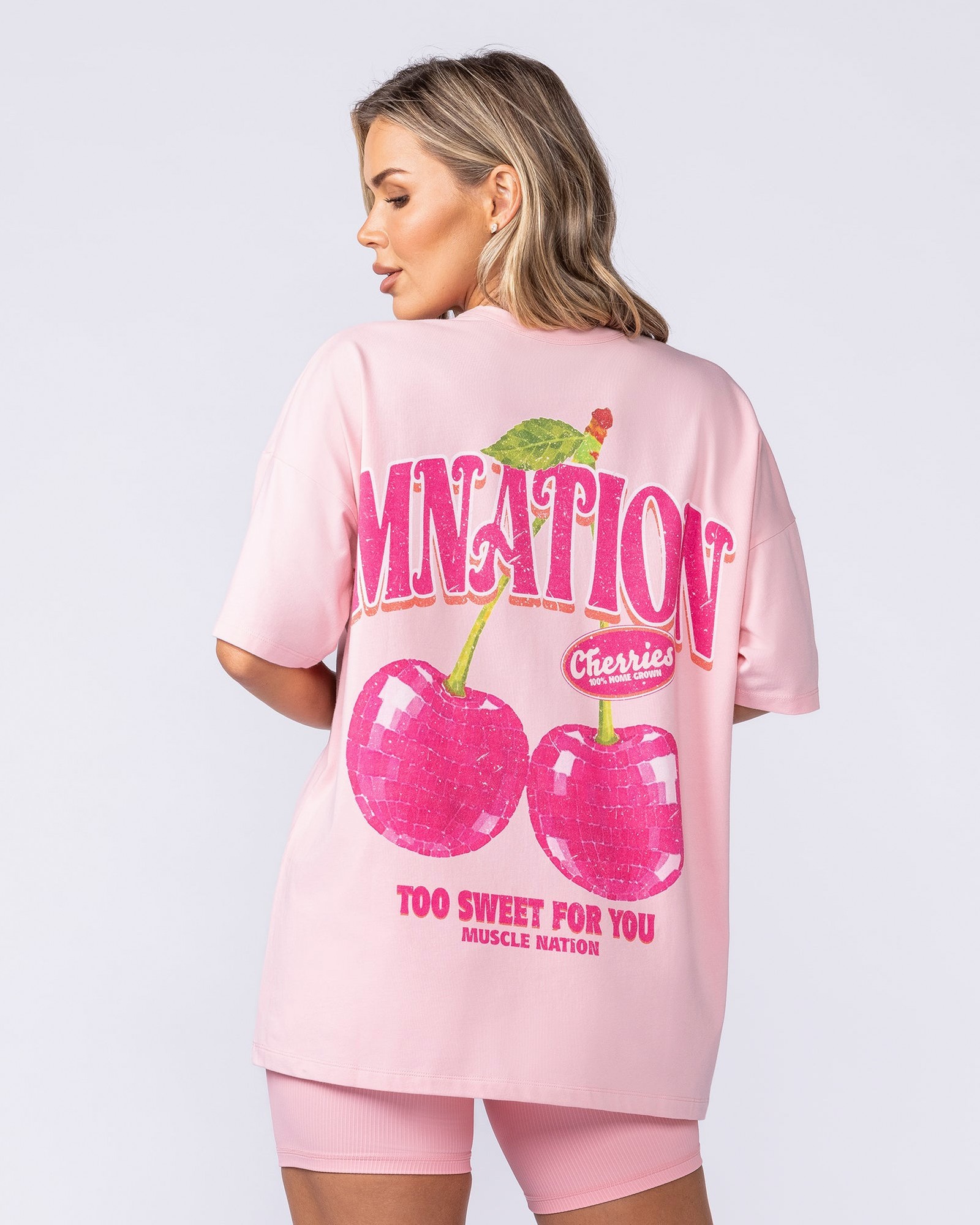 Fresh And Juicy Oversized Tee - Petal Pink