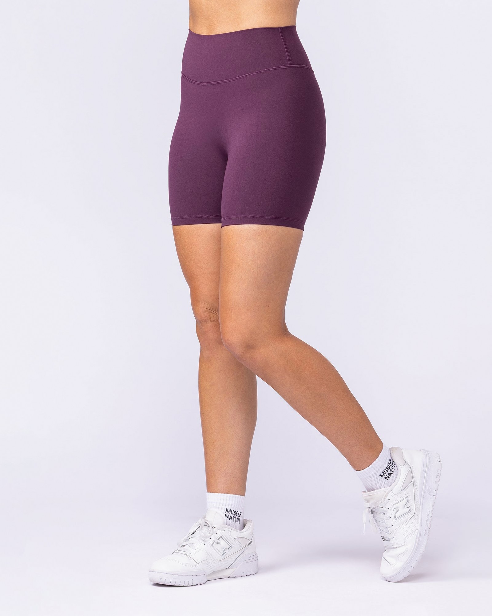 Liberty High Rise Bike Shorts - Cranberry