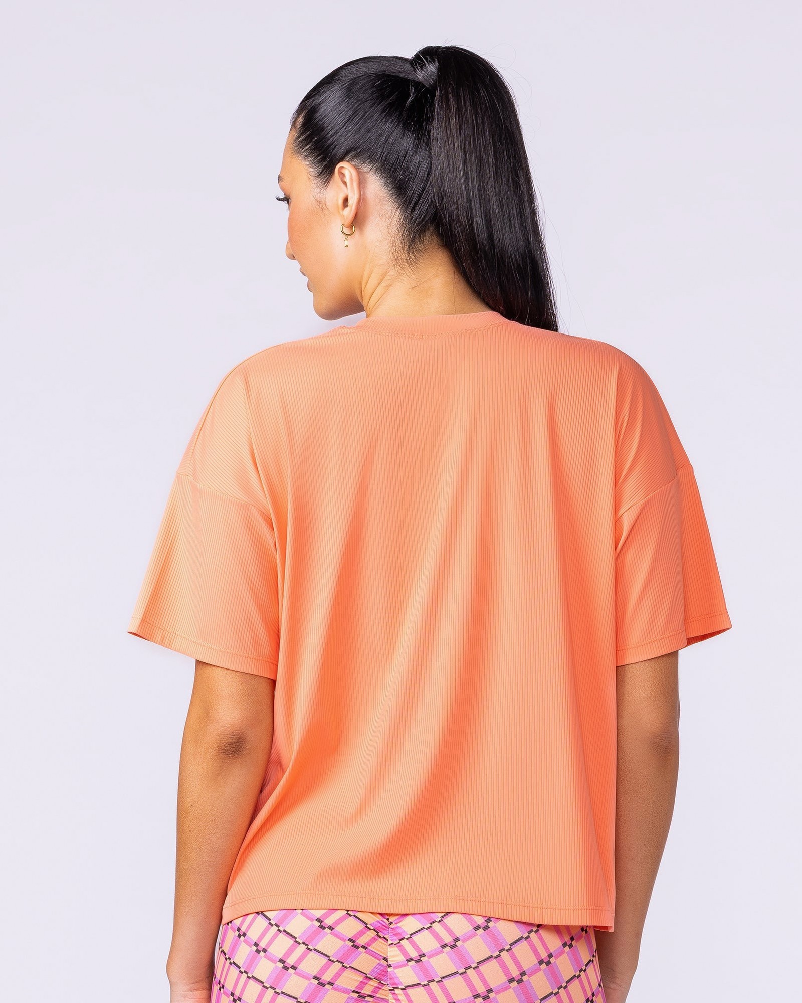 Rib Boxy Training Tee - Peachy