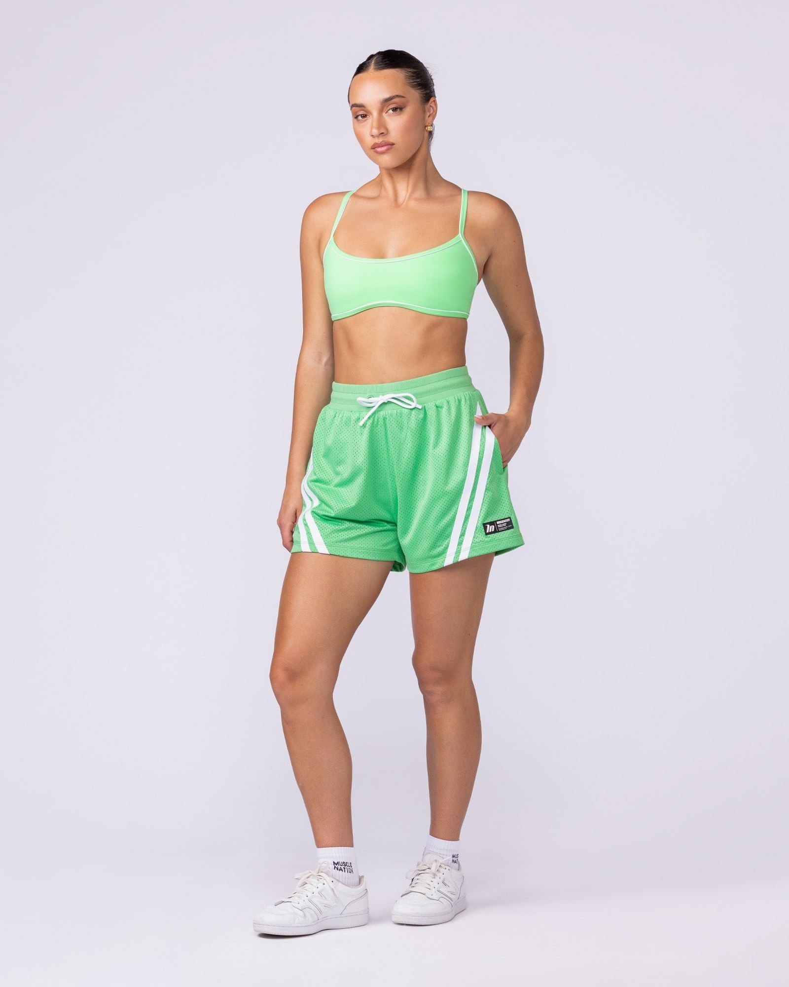 Baller 3" Shorts - Neon Apple