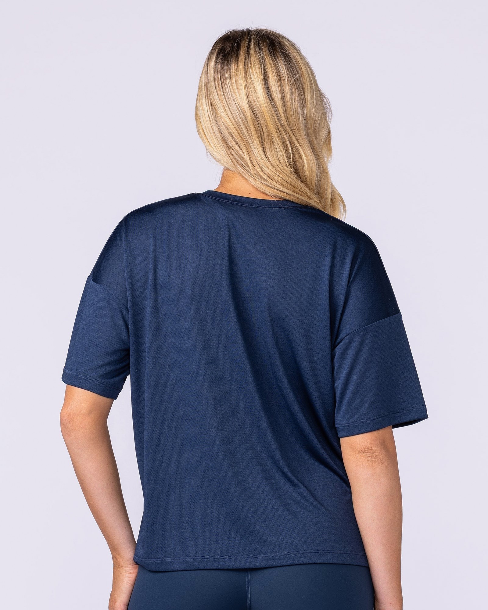Boxy Training Tee - Navy