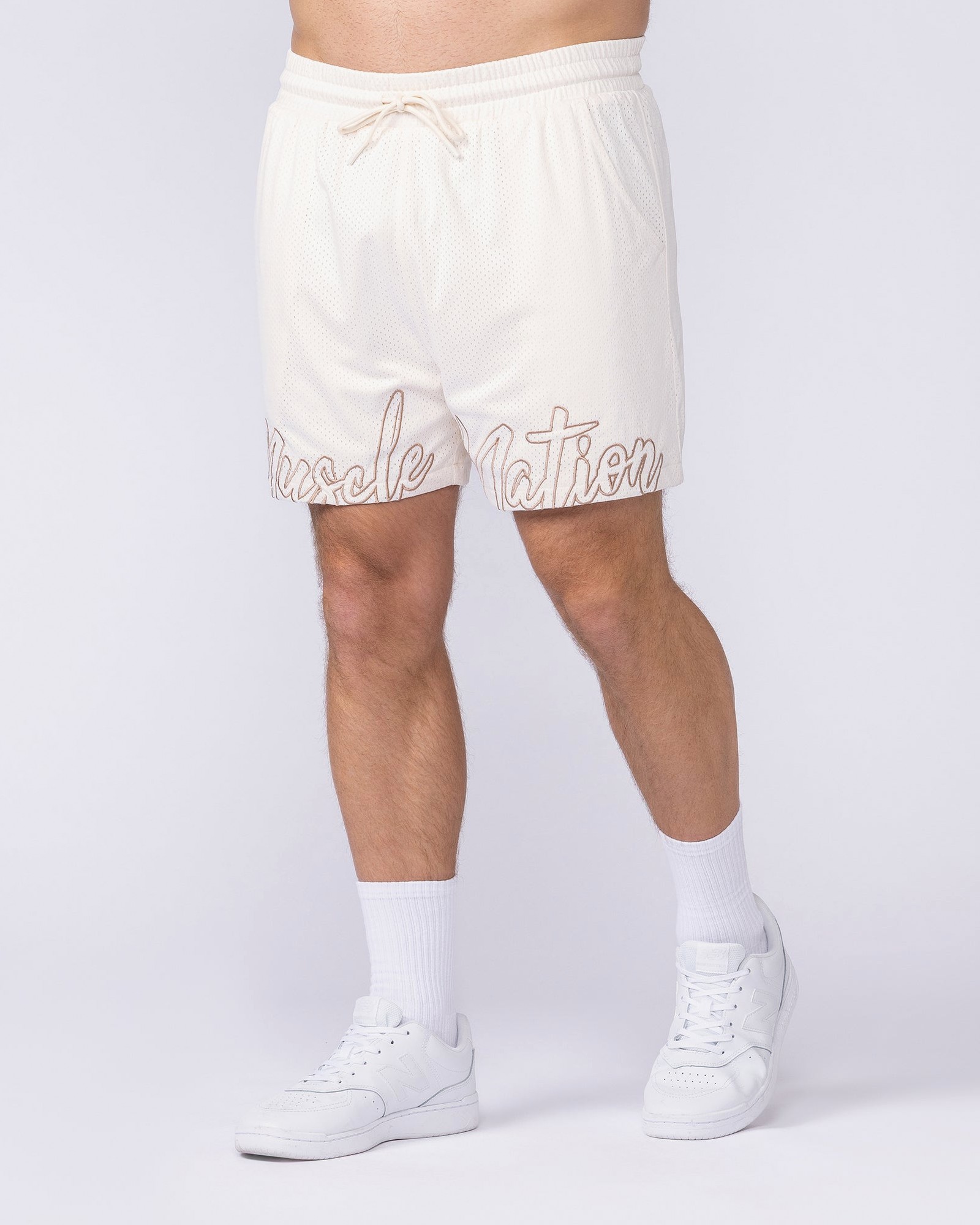 Script Lay Up 4" Shorts - Travertine