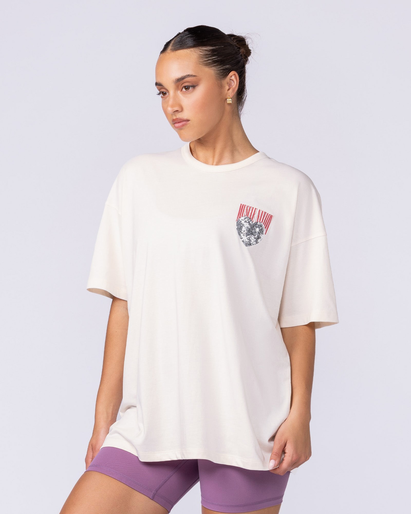 Less Panic More Disco Oversized Tee - Travertine