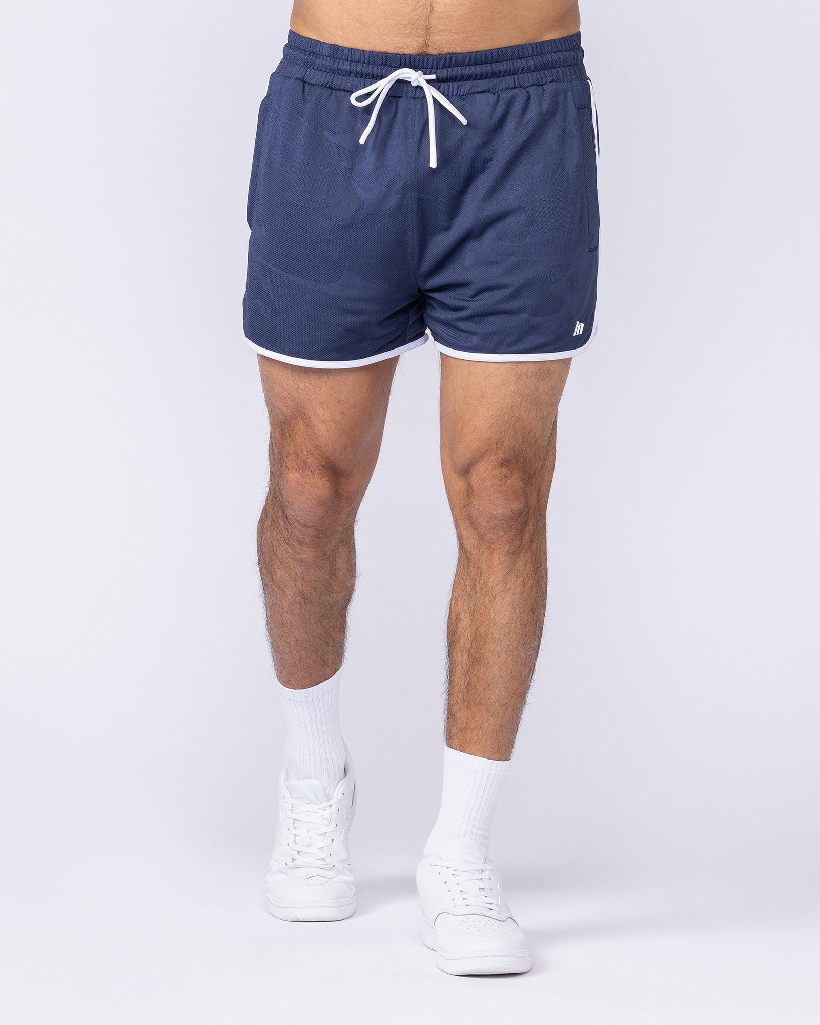 Tech Camo Retro Shorts - Navy Camo