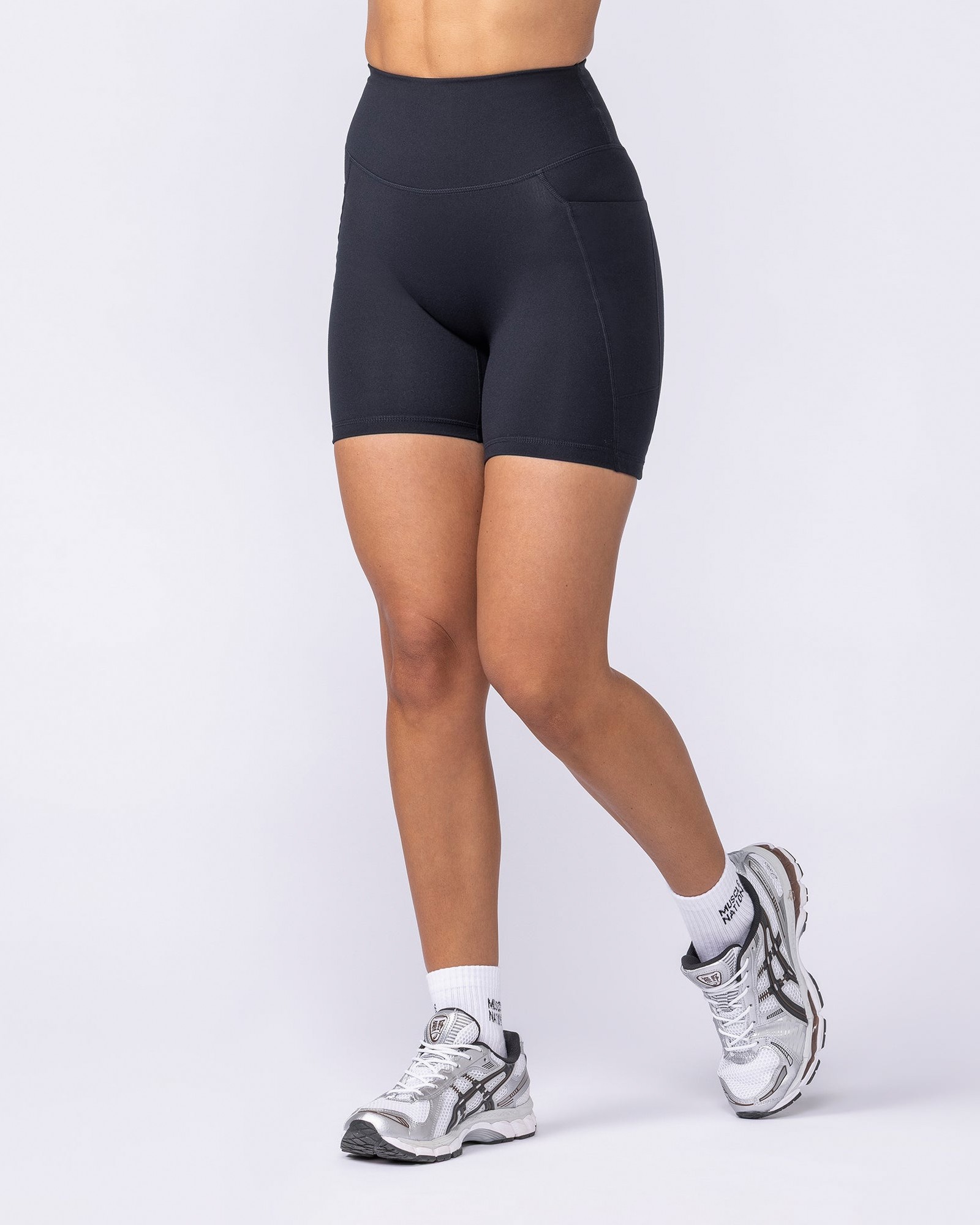 Booty Shaper Pocket Bike Shorts - Black