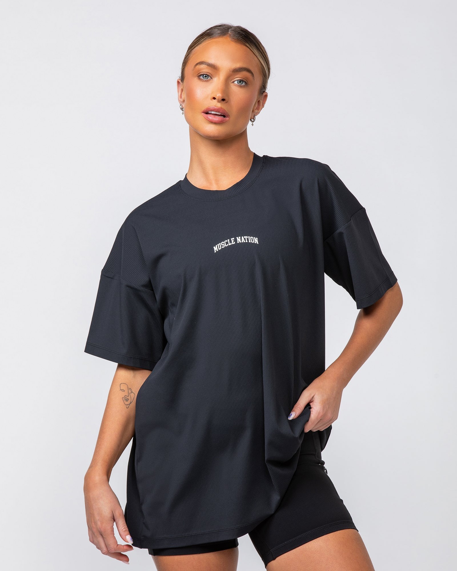 Relaxed Rib Training Tee - Black