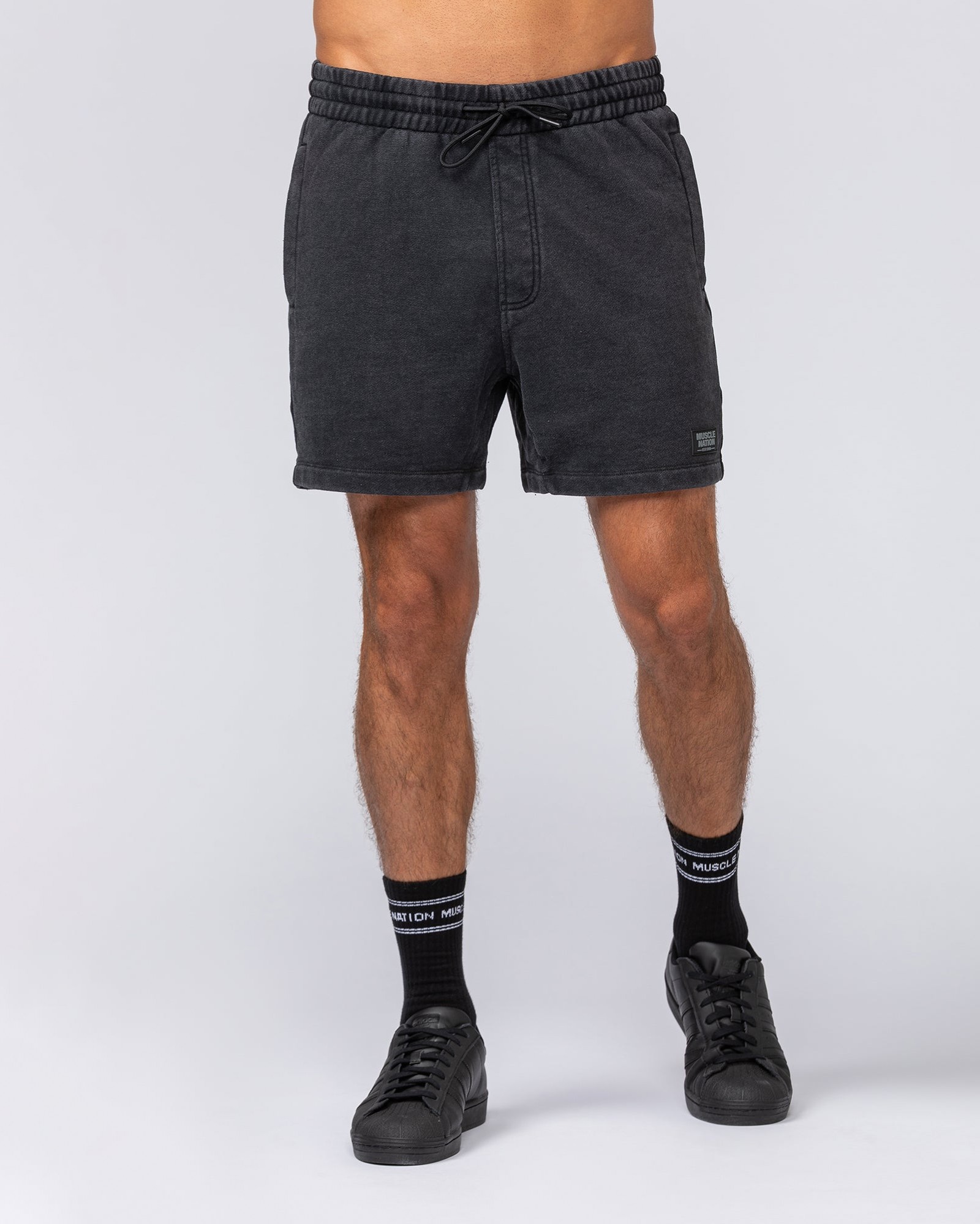 Loopback 5" Sweat Shorts - Washed Black