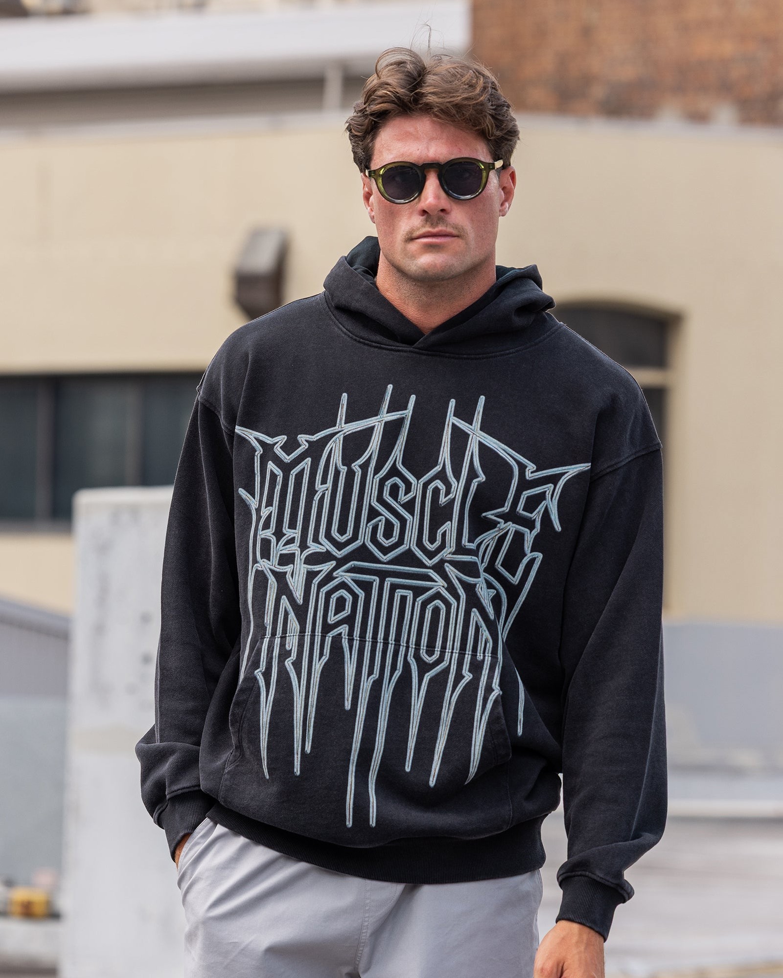 Metalcore Vintage Hoodie - Washed Black