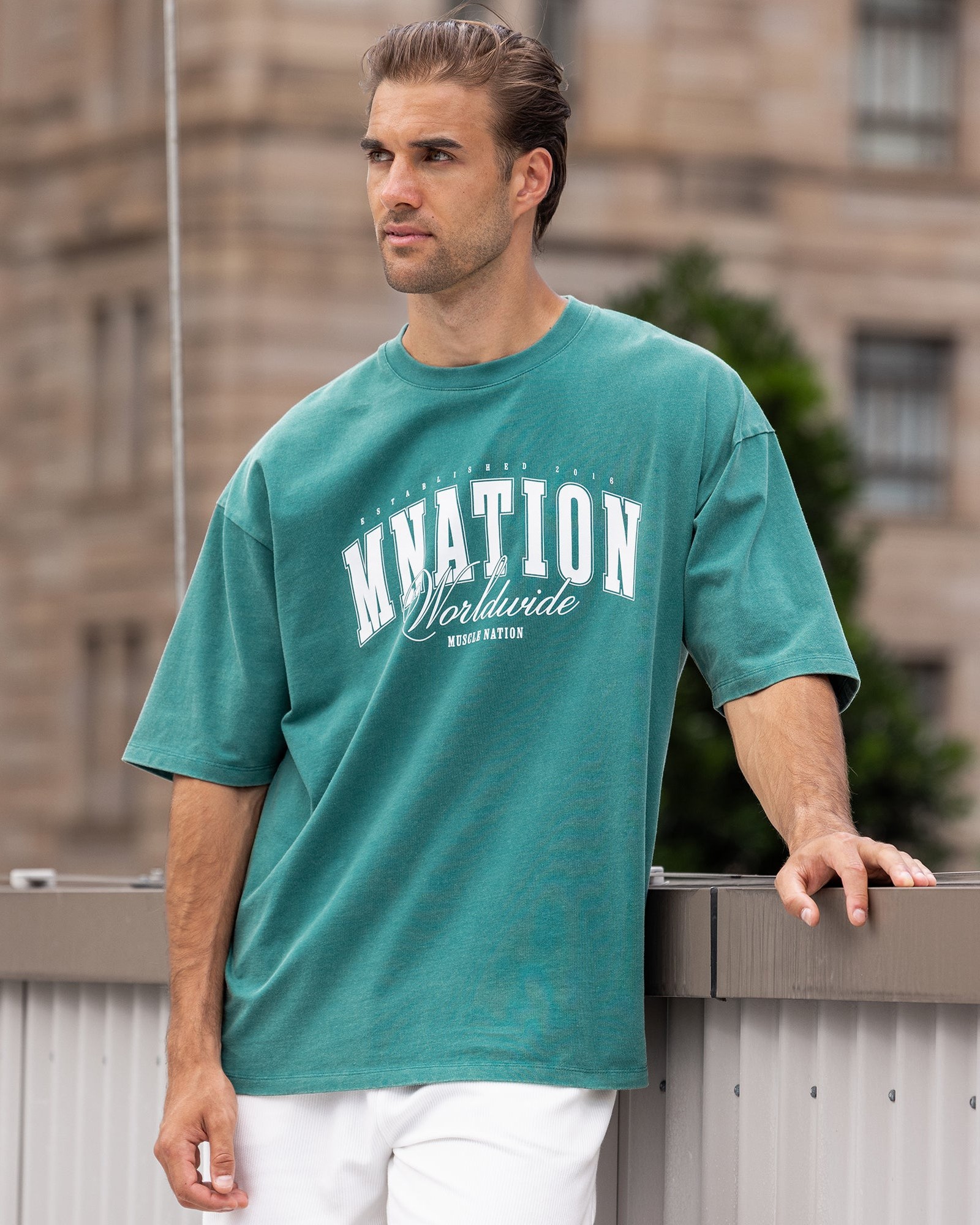 Worldclass Oversized Tee - Washed Leaf