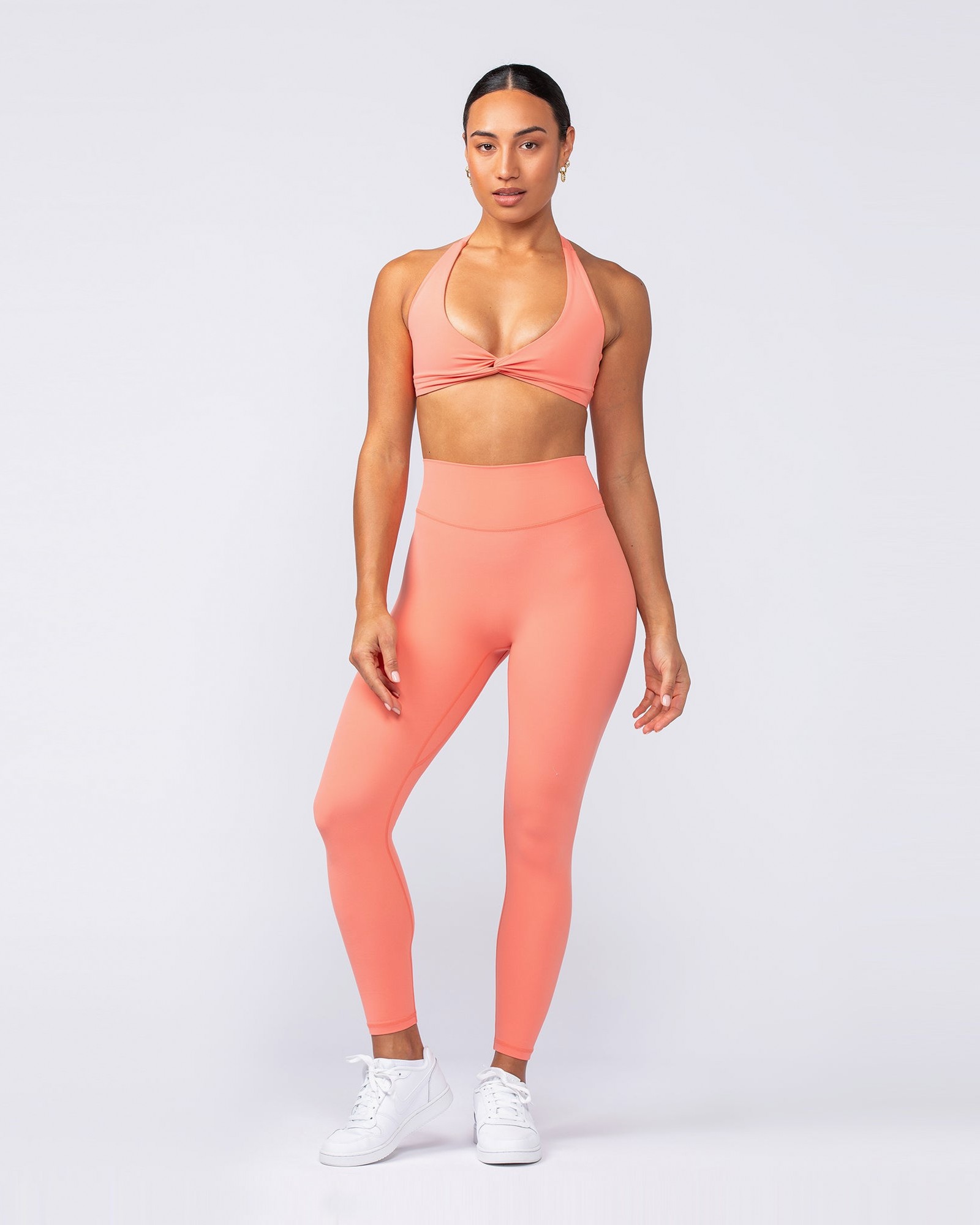 Liberty High Rise Ankle Length Leggings - Peach Pink
