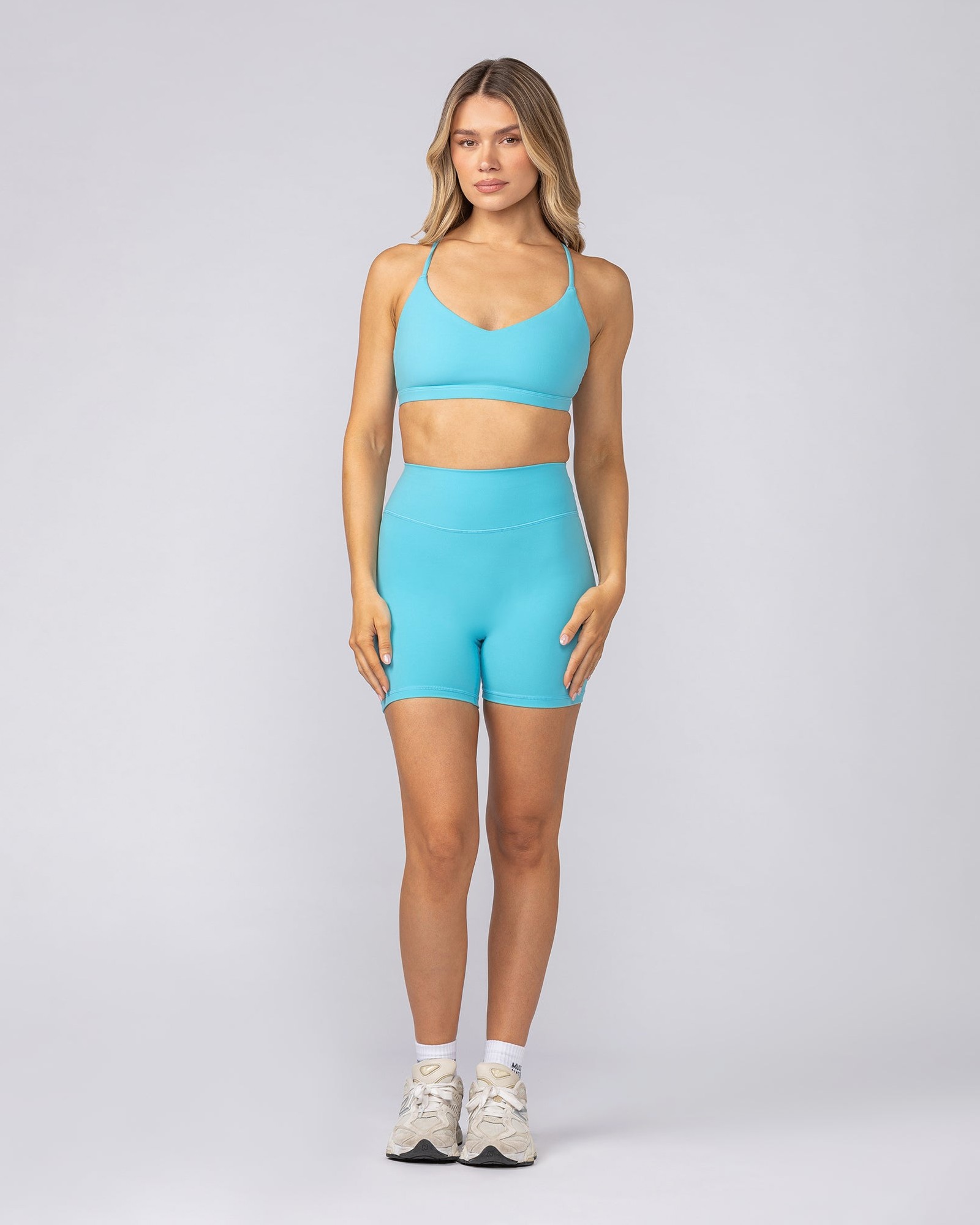 Liberty High Rise Bike Shorts - Oasis Blue