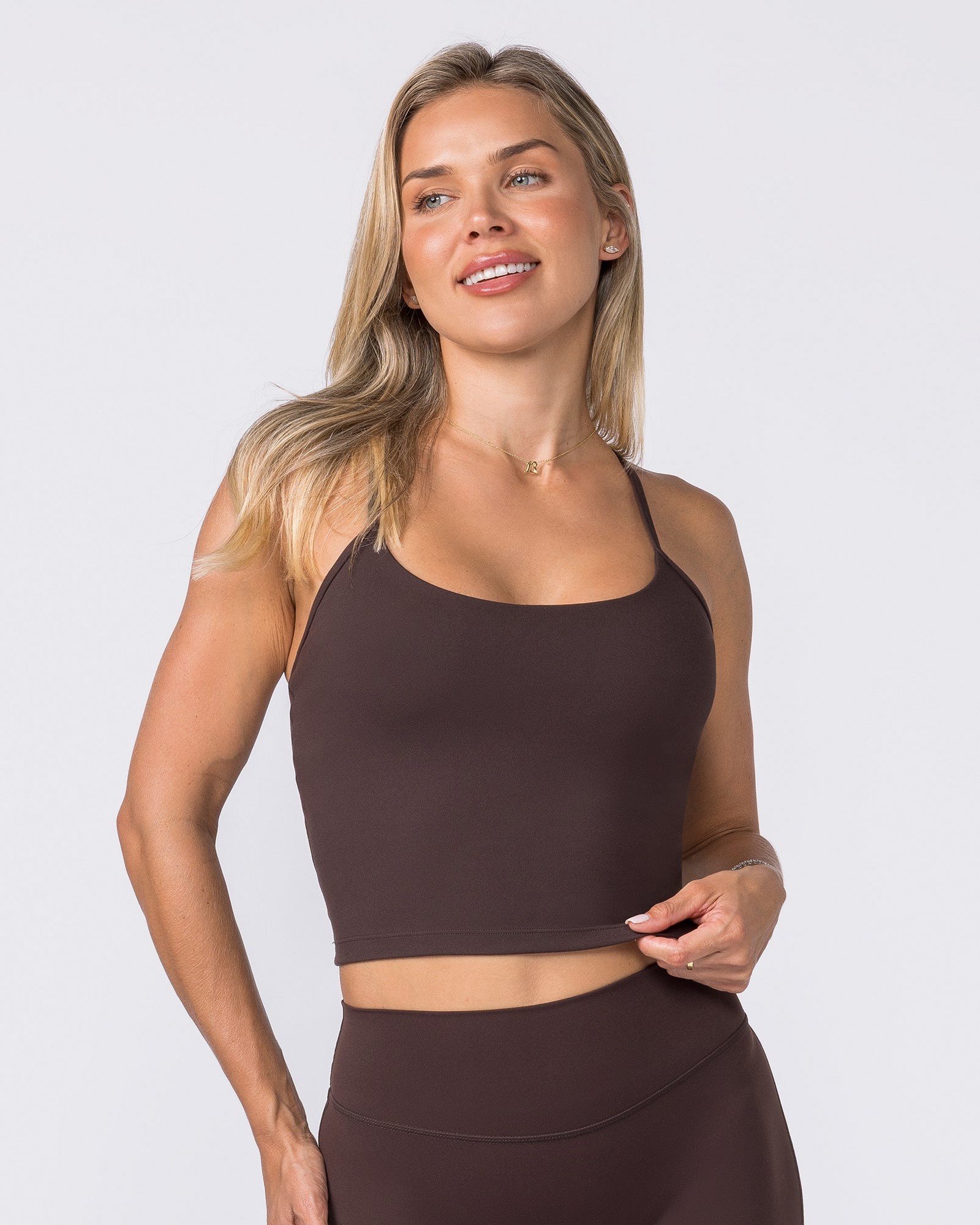 Stride Bra Tank - Cocoa