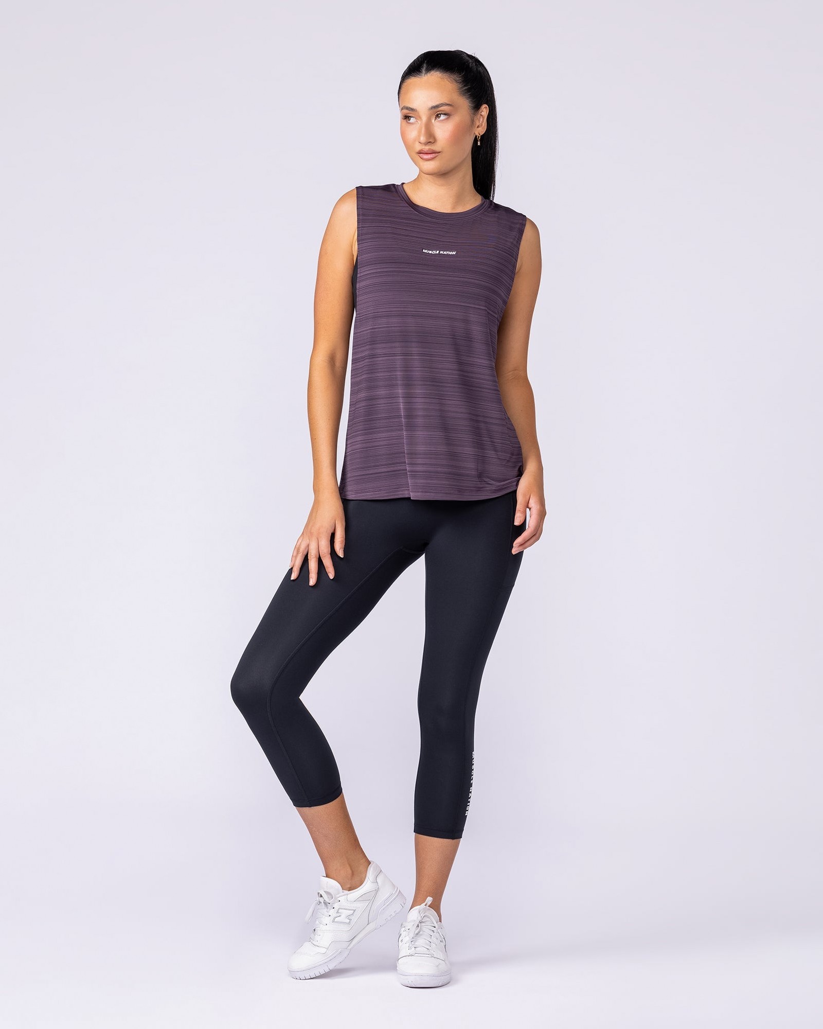 Active Drop Arm Training Tank - Midnight Plum