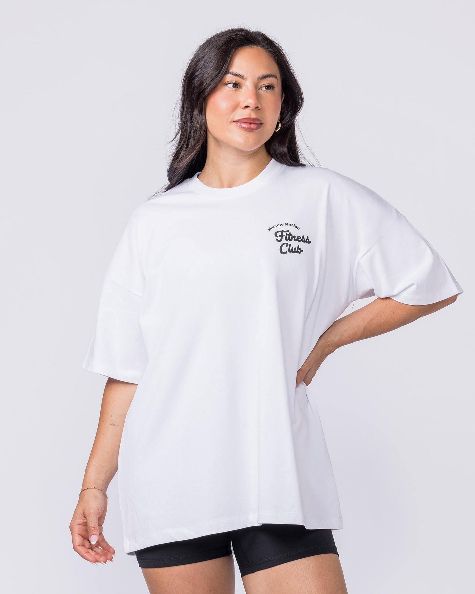 Fizz Oversized Tee - White