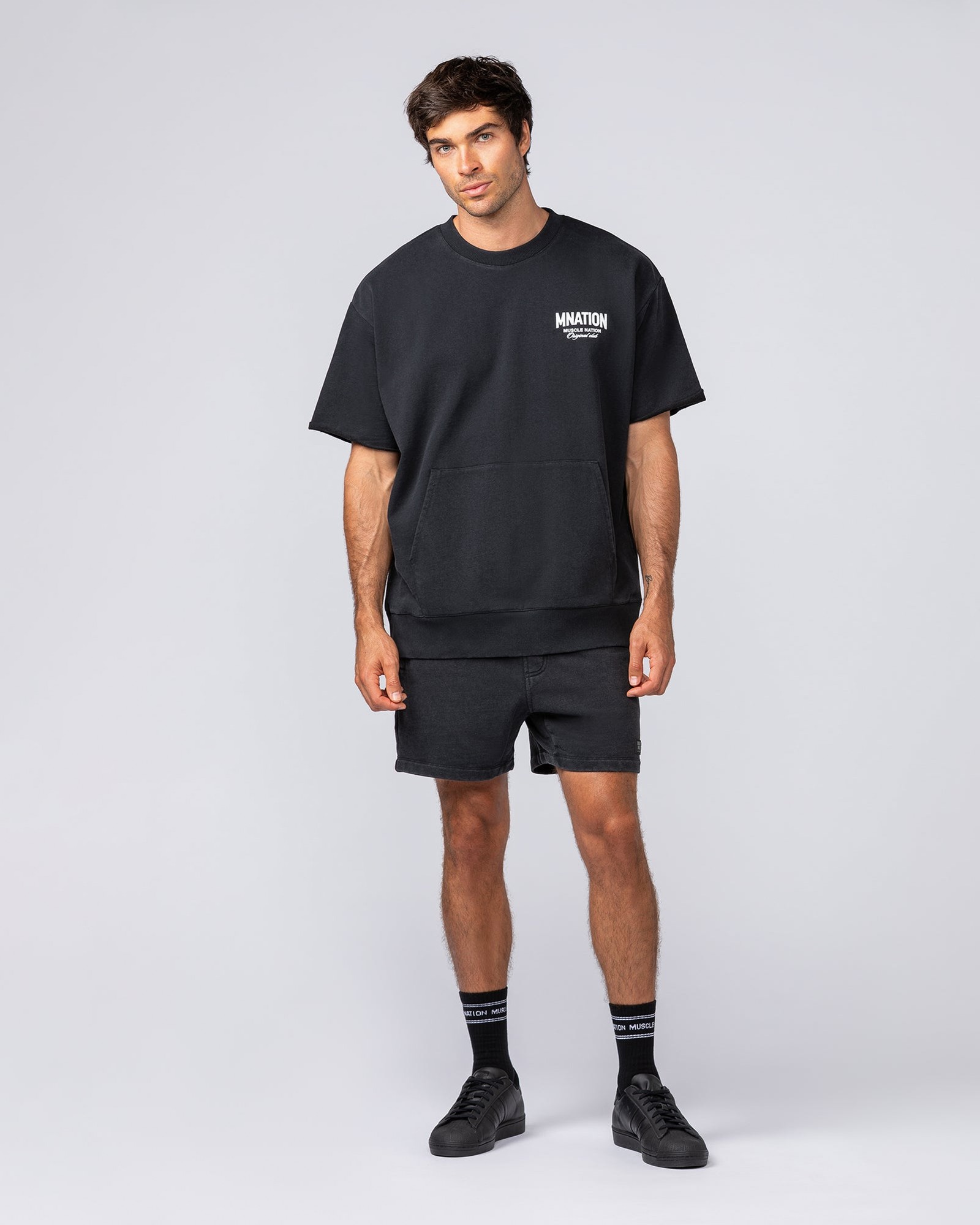 Loopback 5" Sweat Shorts - Washed Black
