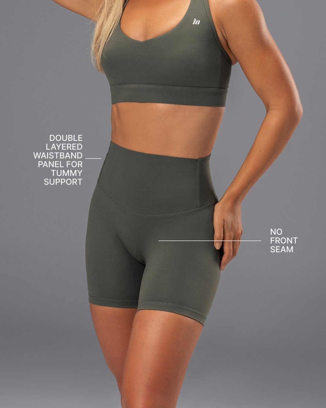 Unrivalled Bare Bike Shorts - Eucalyptus