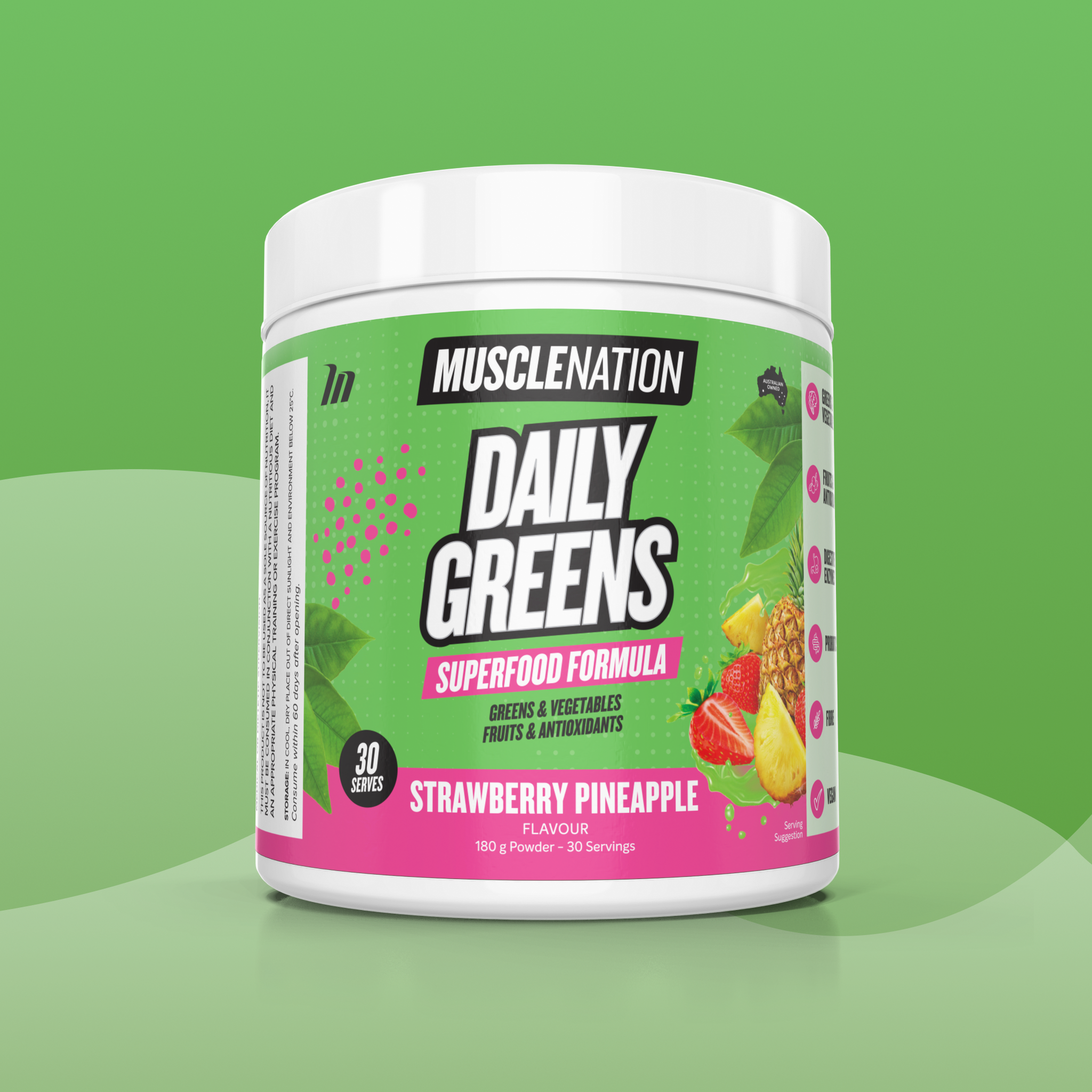 DAILY GREENS - Strawberry Pineapple - 30 serves