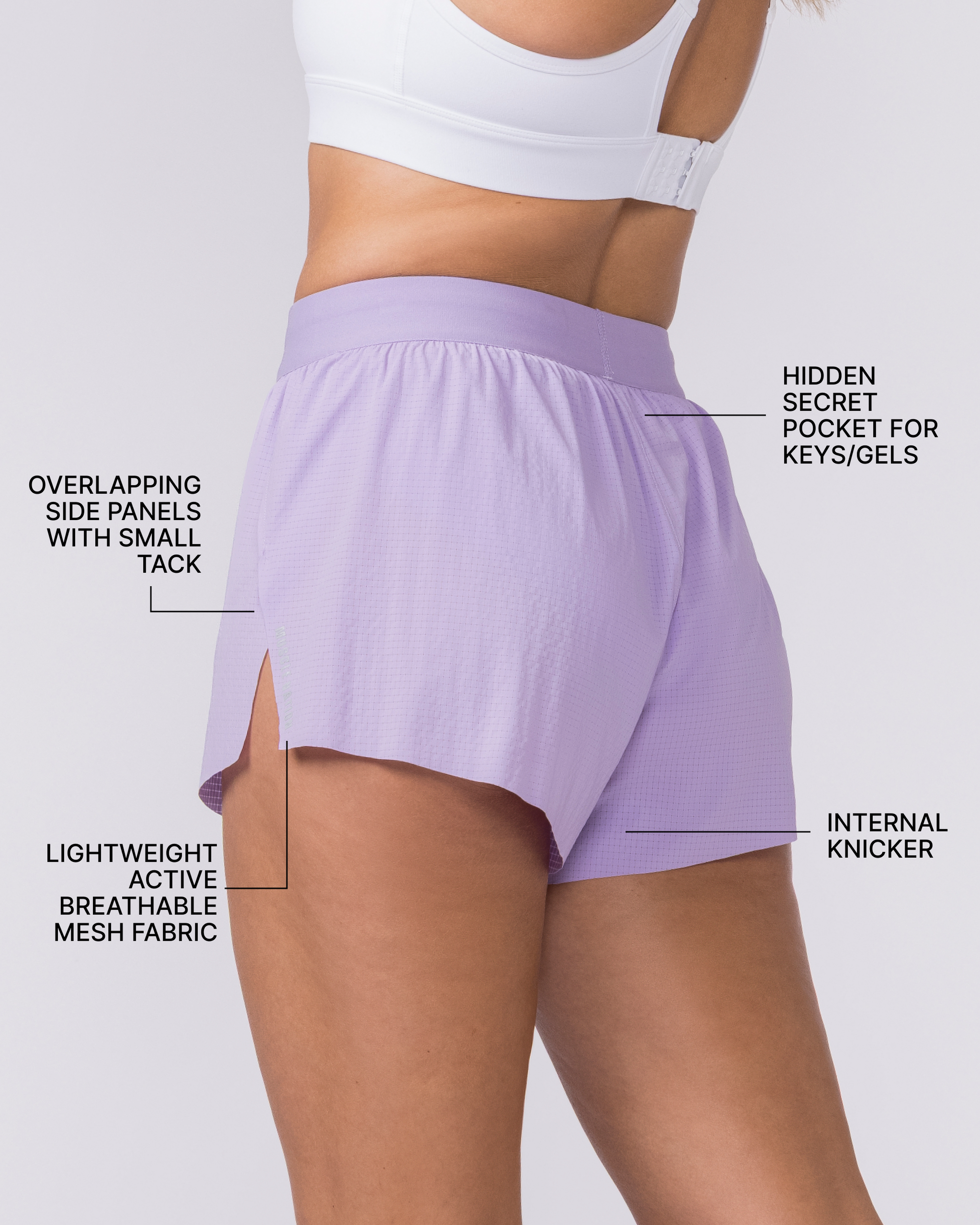Tempo 3" Run Shorts - Lavender