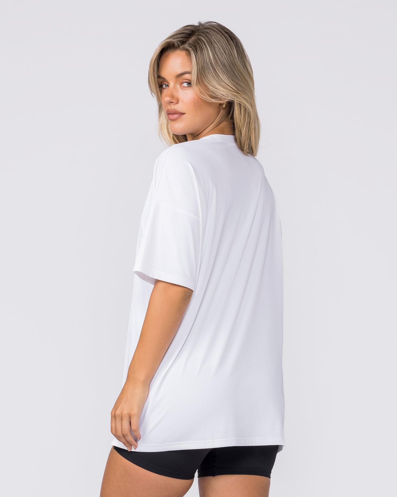 Relaxed Rib Training Tee - White