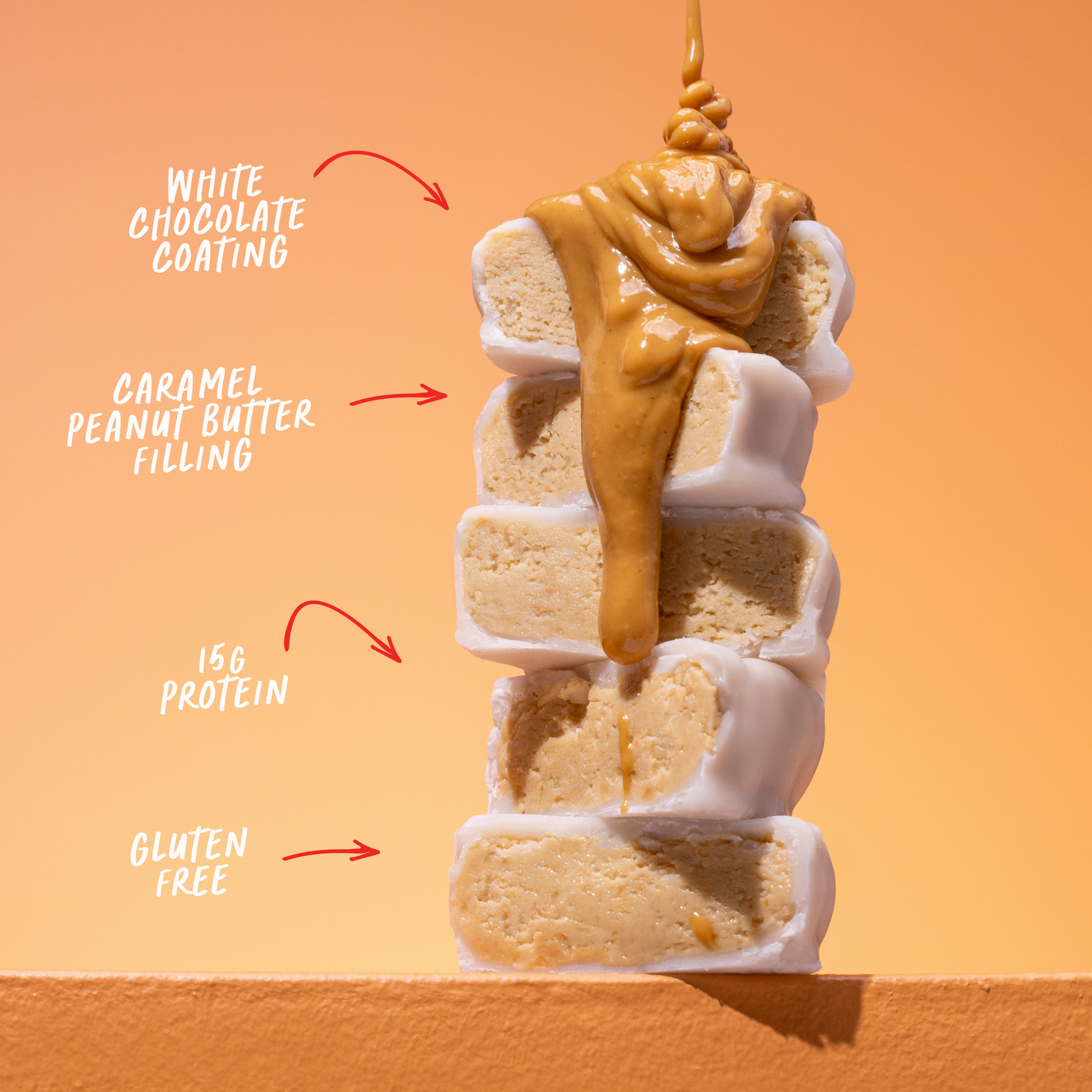 PEANUT BUTTER CUP - Choclt White Choc Caramel - Box of 10