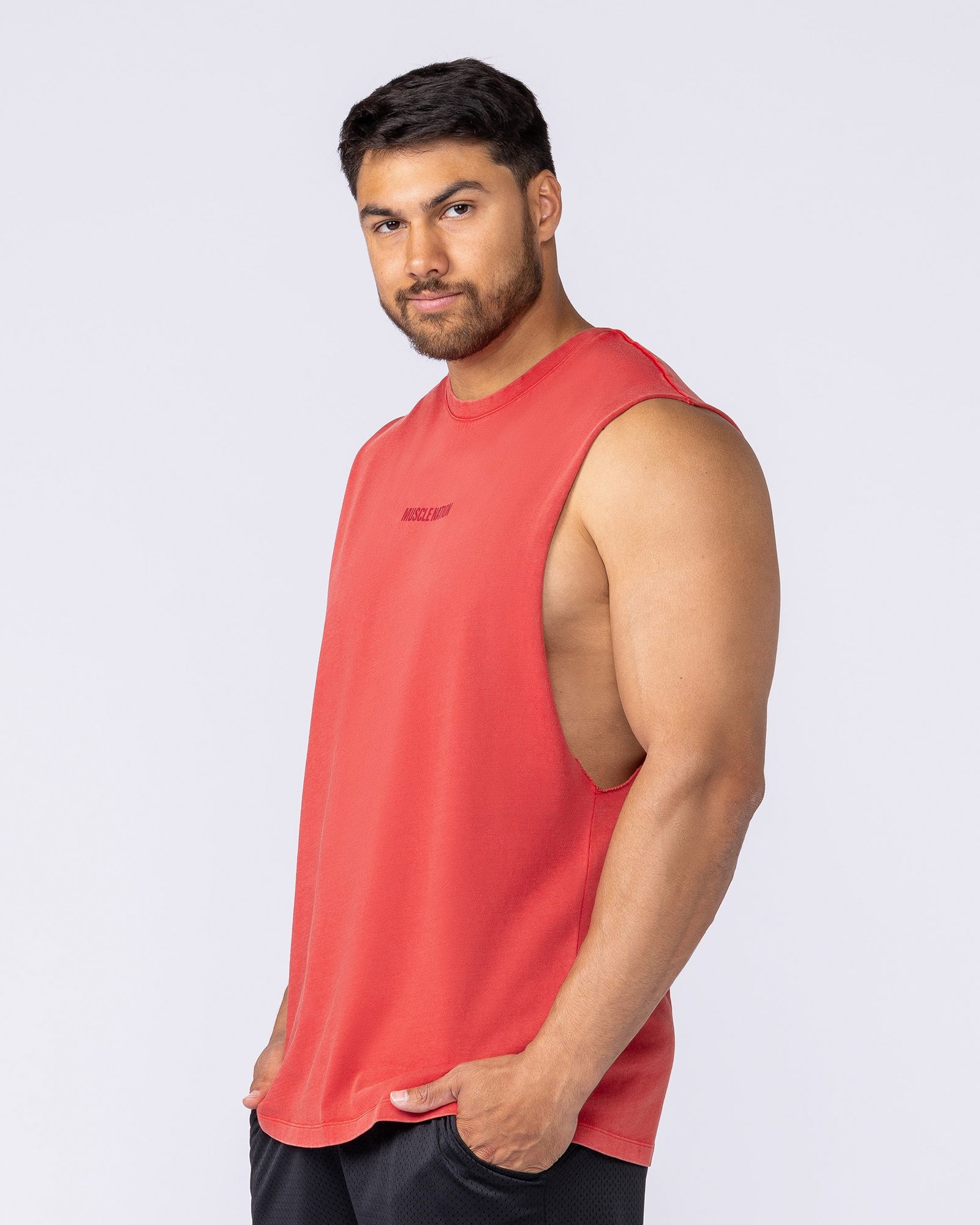 Vintage Training Drop Arm Tank - Washed Red