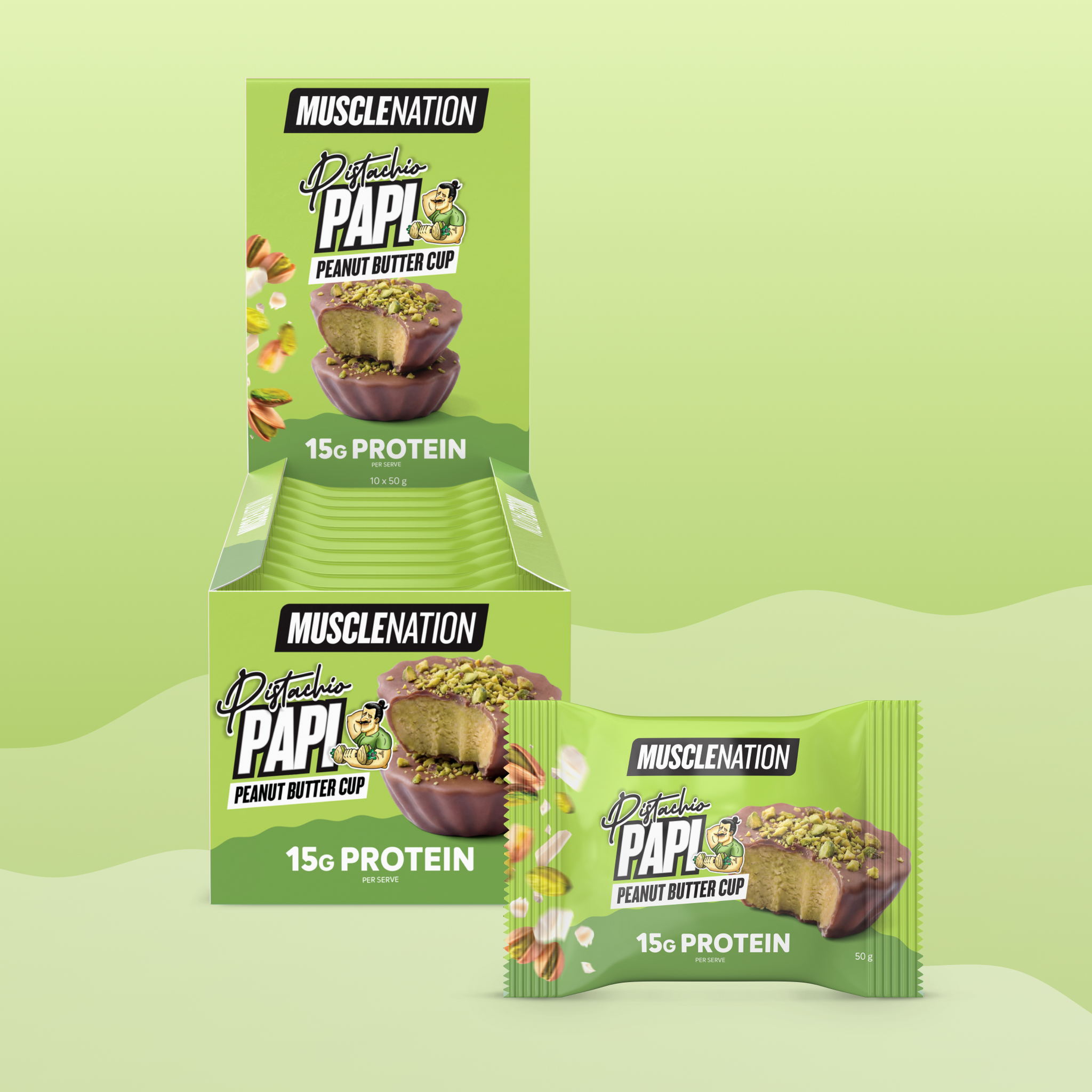 PEANUT BUTTER CUP - Pistachio Papi - Box of 10