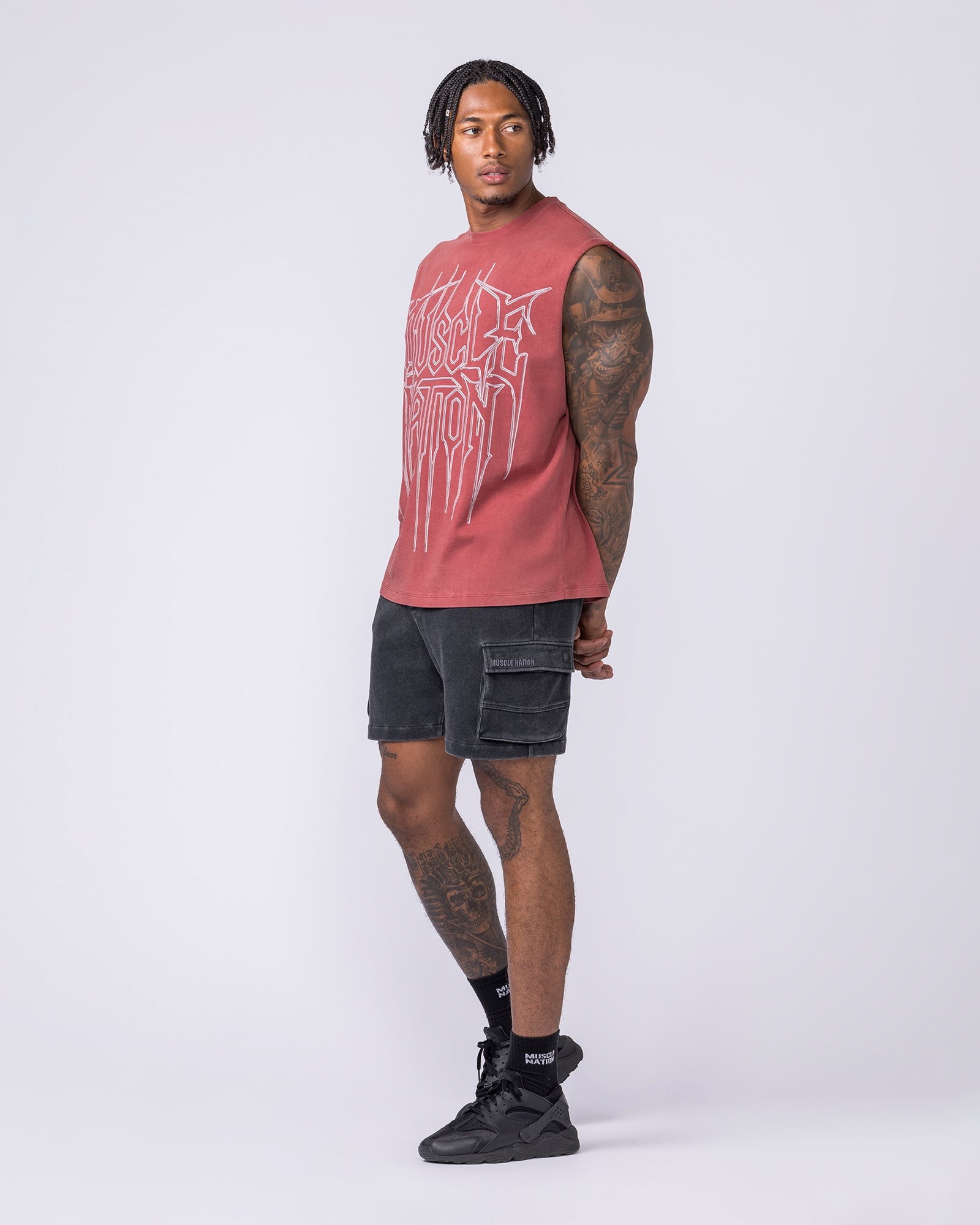 Metalcore Vintage Boxy Muscle Tank - Washed Rust