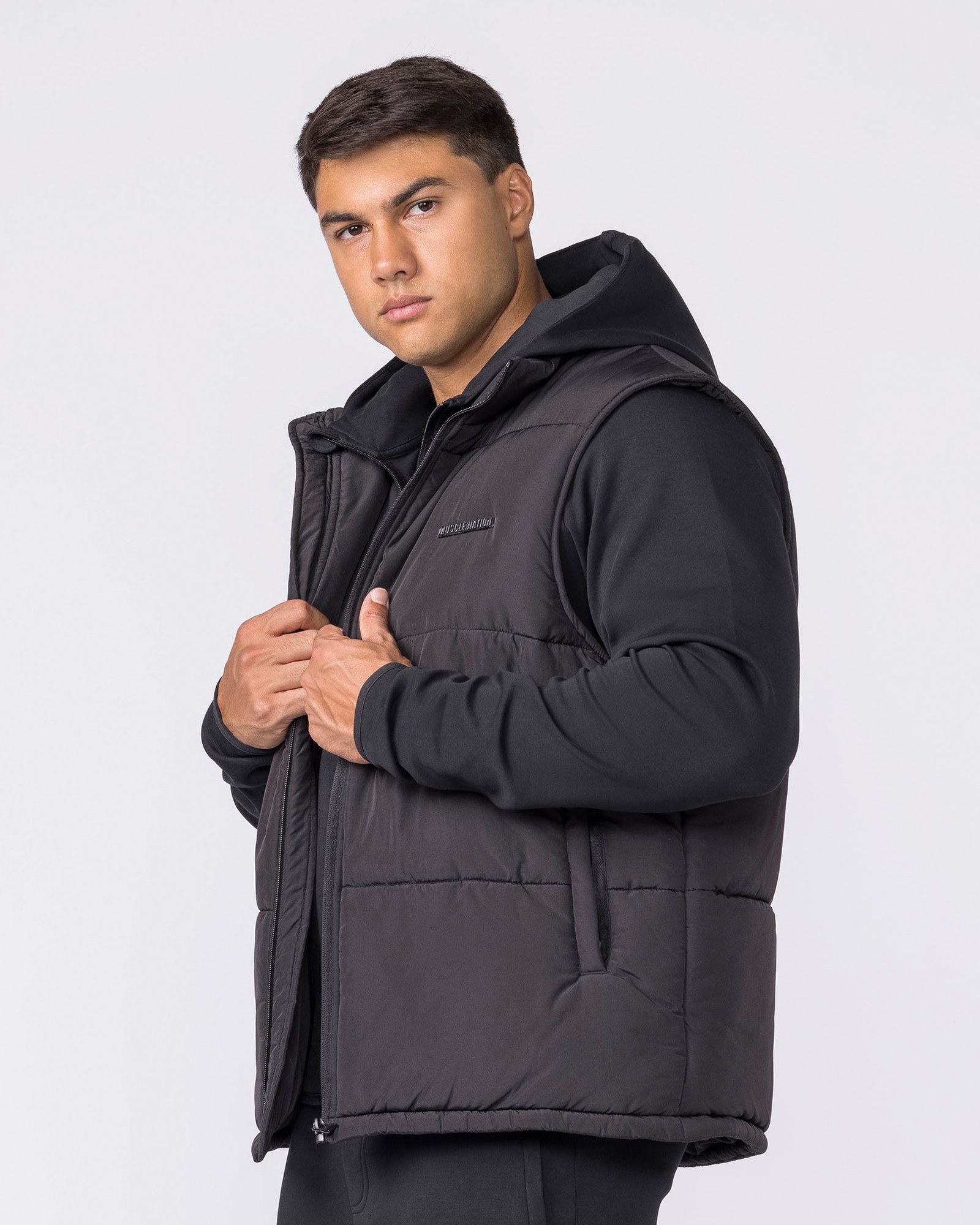 Essential Puffer Vest - Black