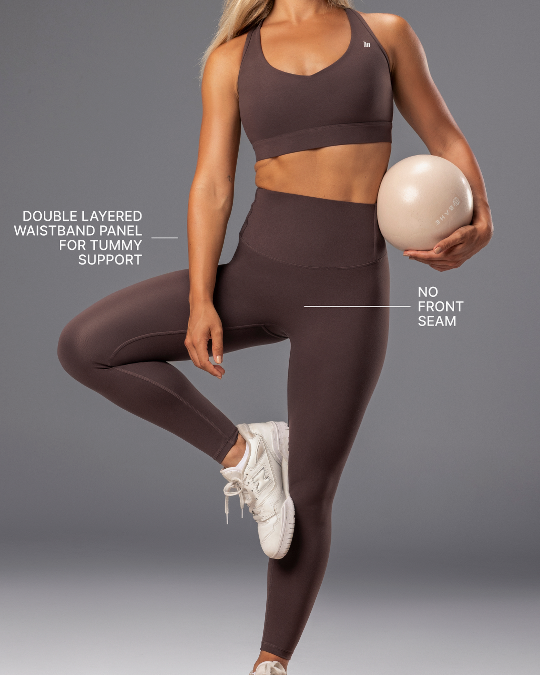 Unrivalled Bare Ankle Length Leggings - Cola
