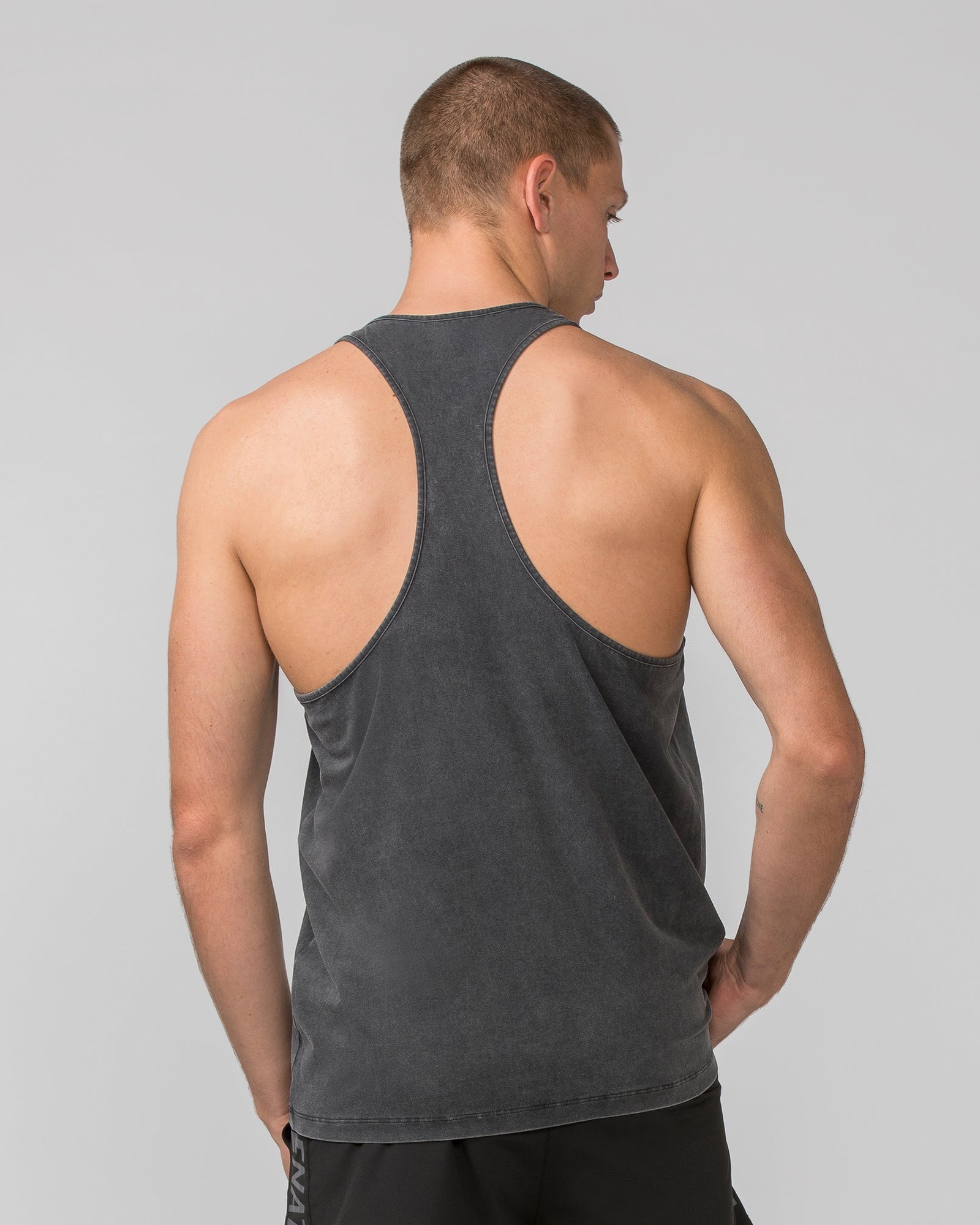 Infinite Y Back Singlet - Washed Black
