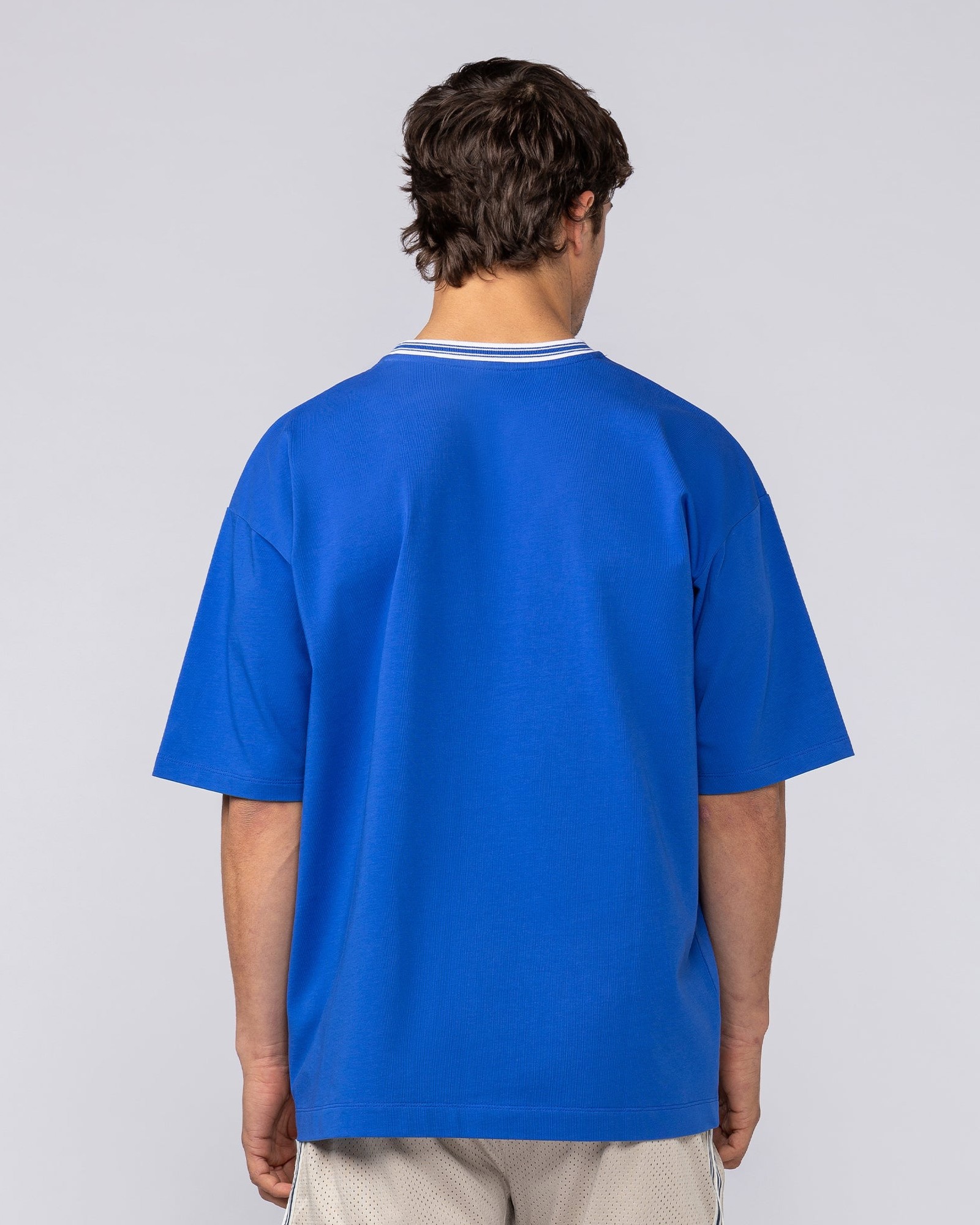 Ringer Oversized Tee - Power Blue
