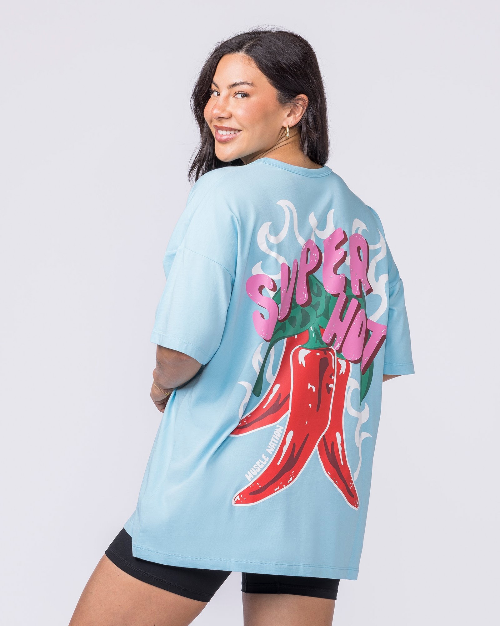 Super Hot Oversized Tee - Lagoon