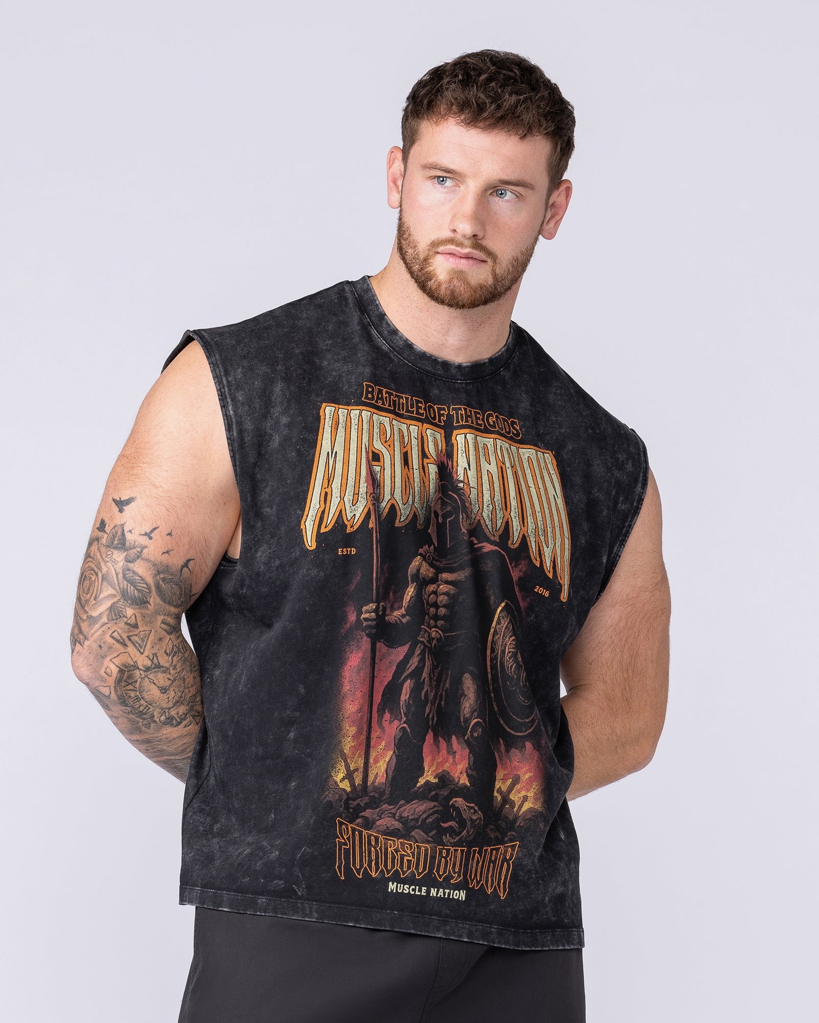 Immortal Vintage Boxy Muscle Tank - Washed Black