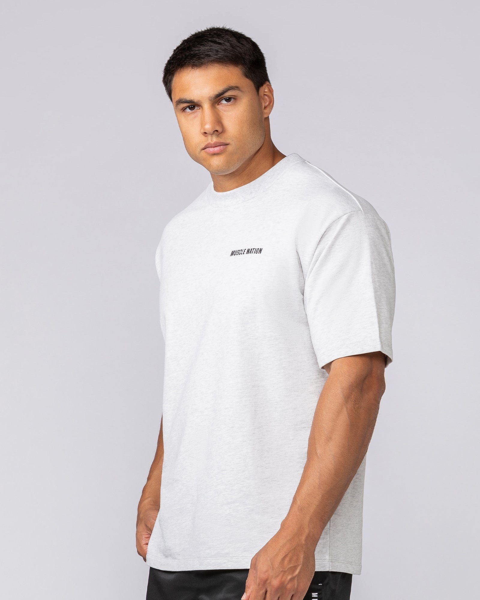 Essential Regular Fit Tee - Snow Grey Marl