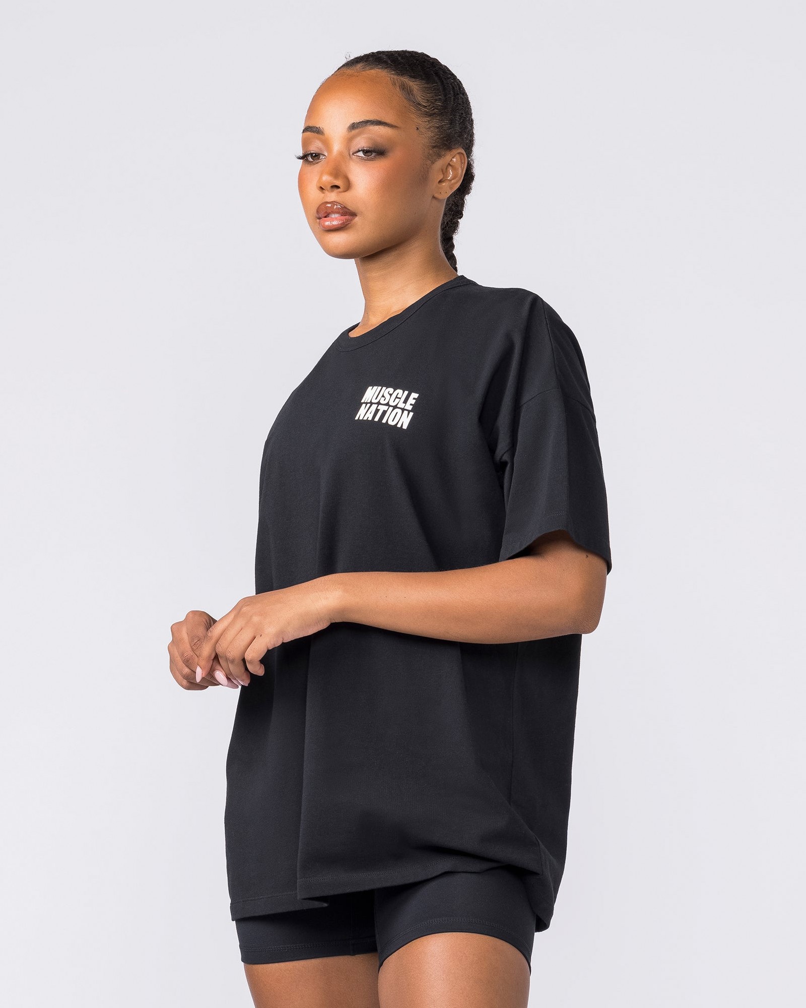 Kick-Start Oversized Tee - Black