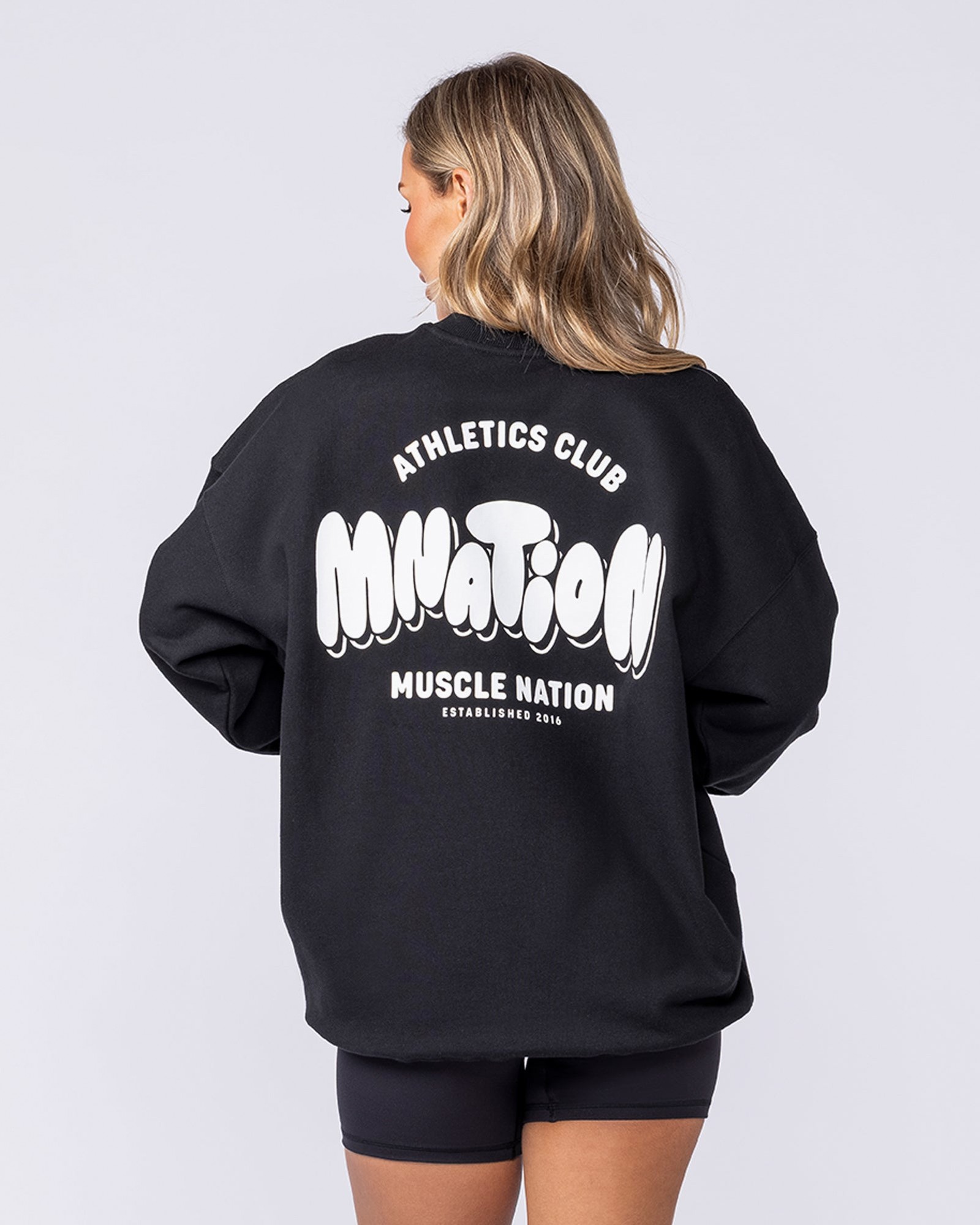 Bubble Oversized Pullover - Black