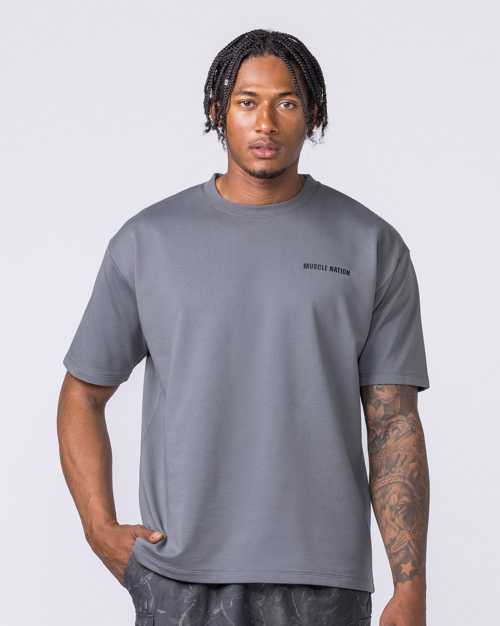 Essential Regular Fit Tee - Mid Grey