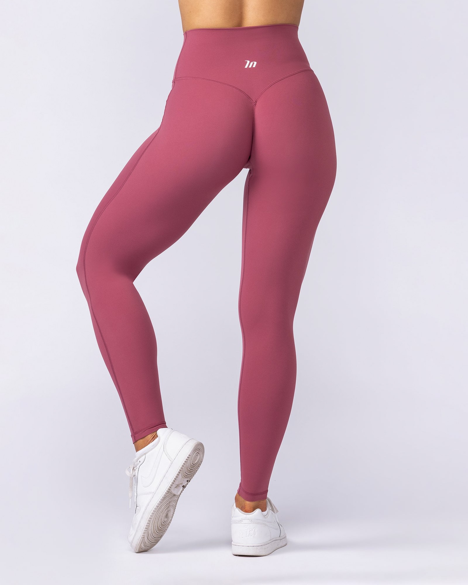 Aura Peachy High Invisible Scrunch Ankle Leggings - Maple