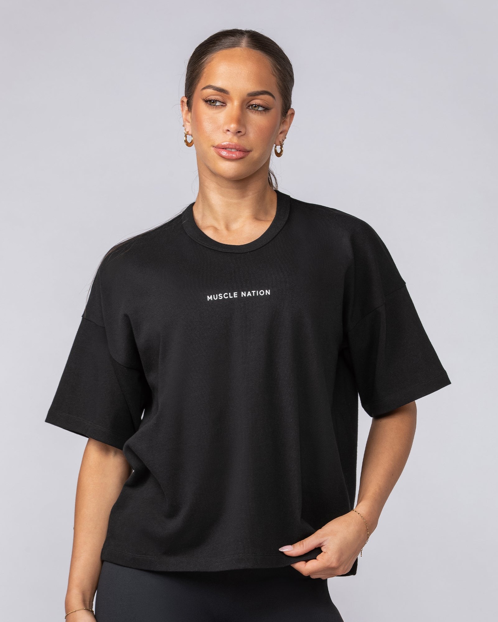 Boxy Fit Tee - Black
