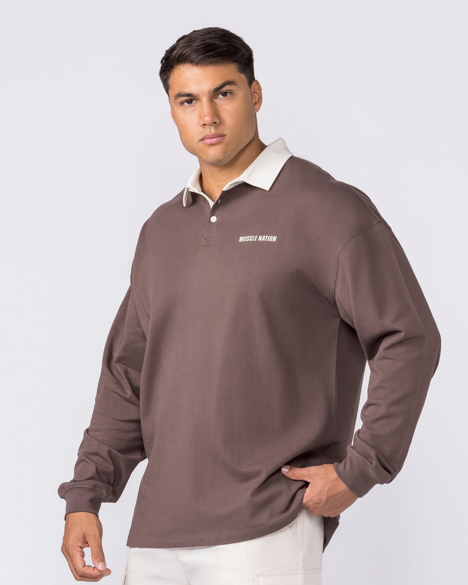 Essential Lightweight Rugby Jersey - Dark Taupe